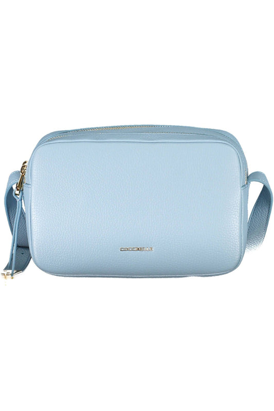 Coccinelle Elegant Light Blue Leather Shoulder Bag