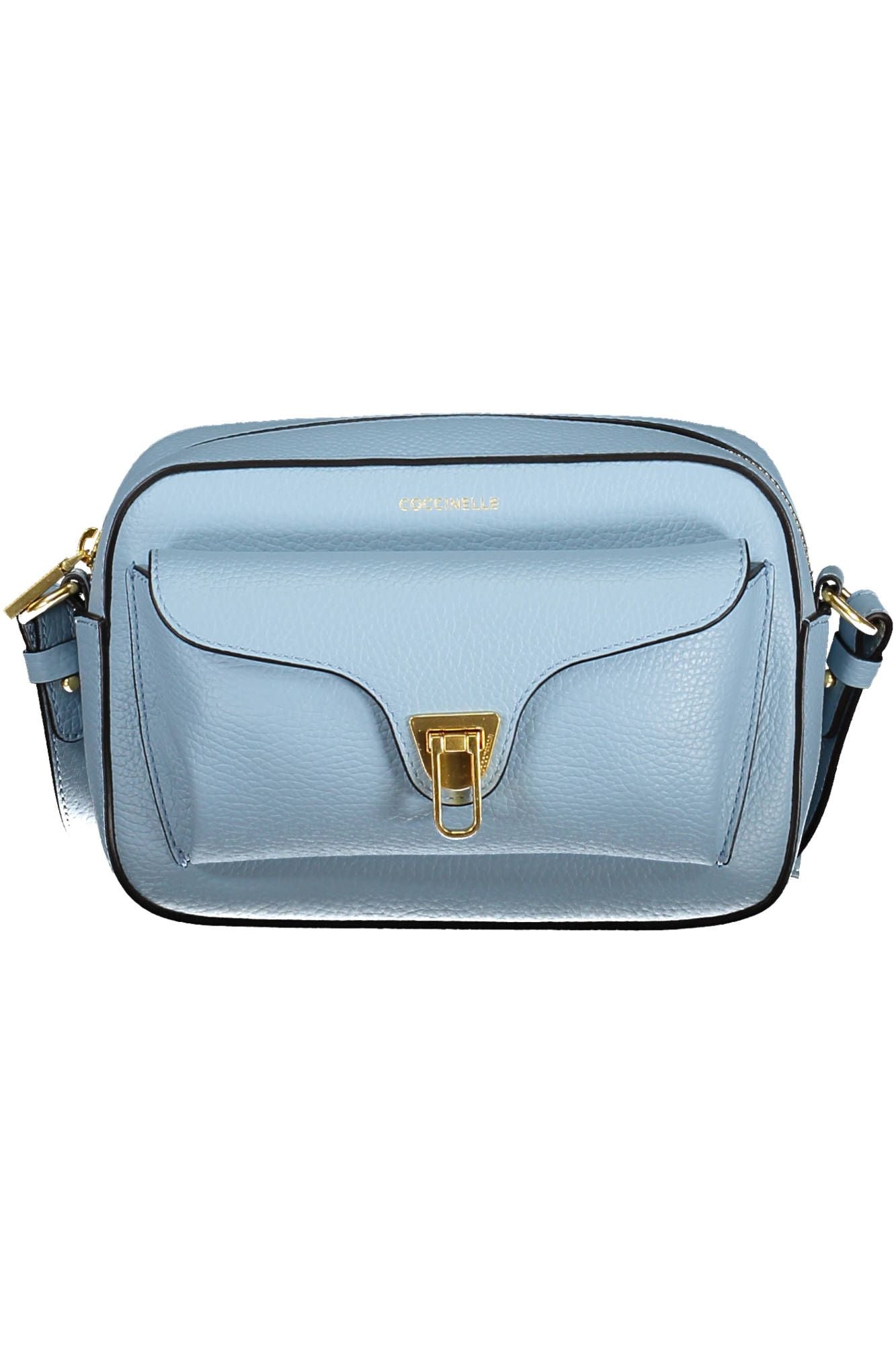 Coccinelle Chic Light Blue Leather Shoulder Bag