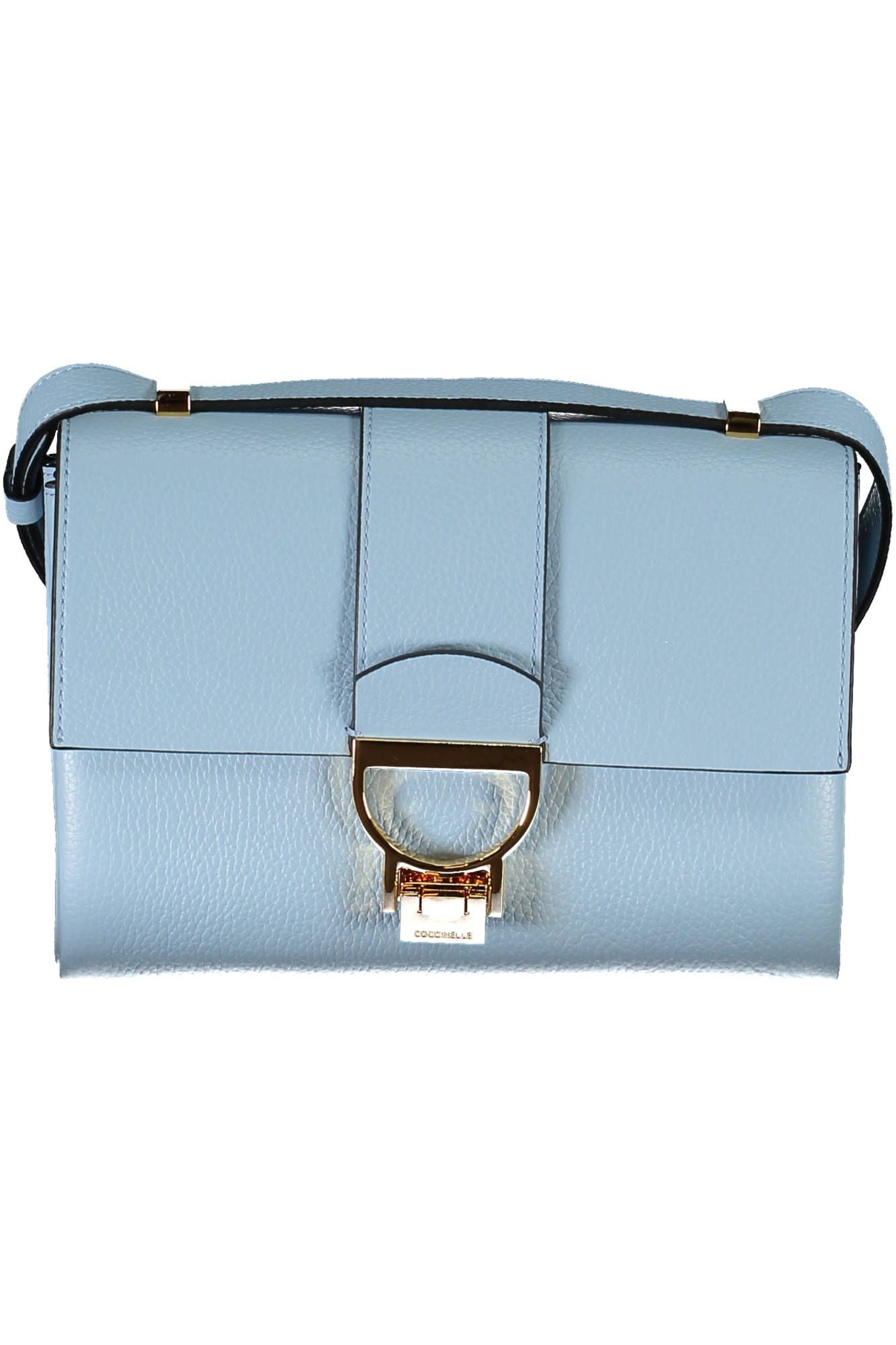 Coccinelle Elegant Light Blue Leather Shoulder Bag