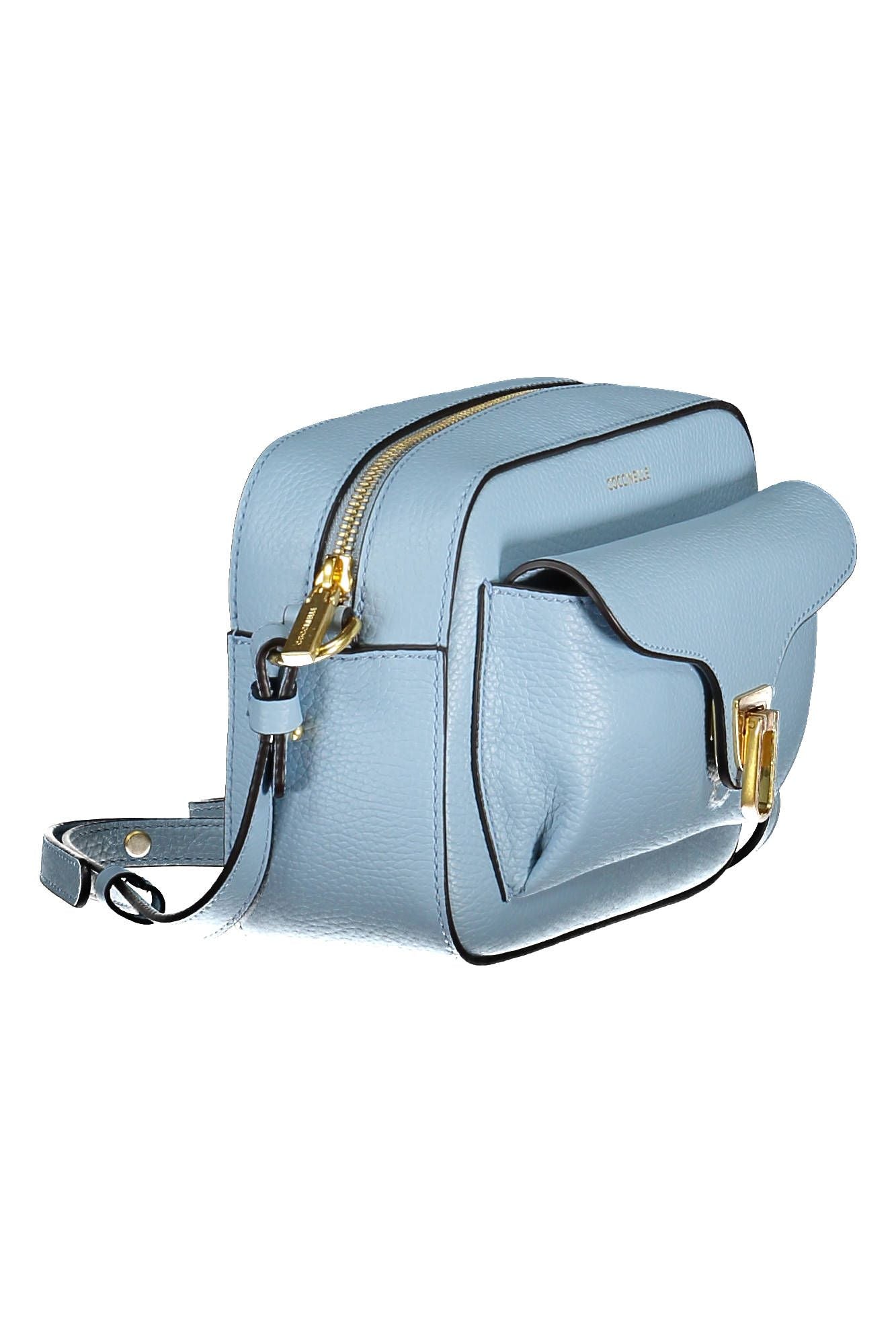 Coccinelle Chic Light Blue Leather Shoulder Bag