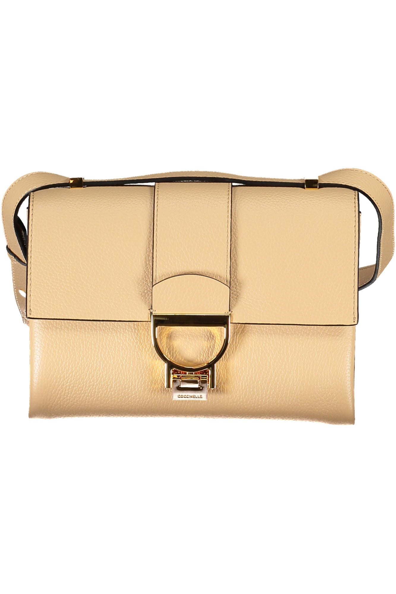 Coccinelle Elegant Beige Leather Shoulder Bag for Women