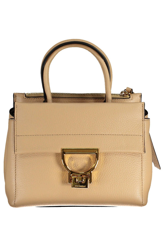 Coccinelle Beige Leather Elegance Shoulder Bag