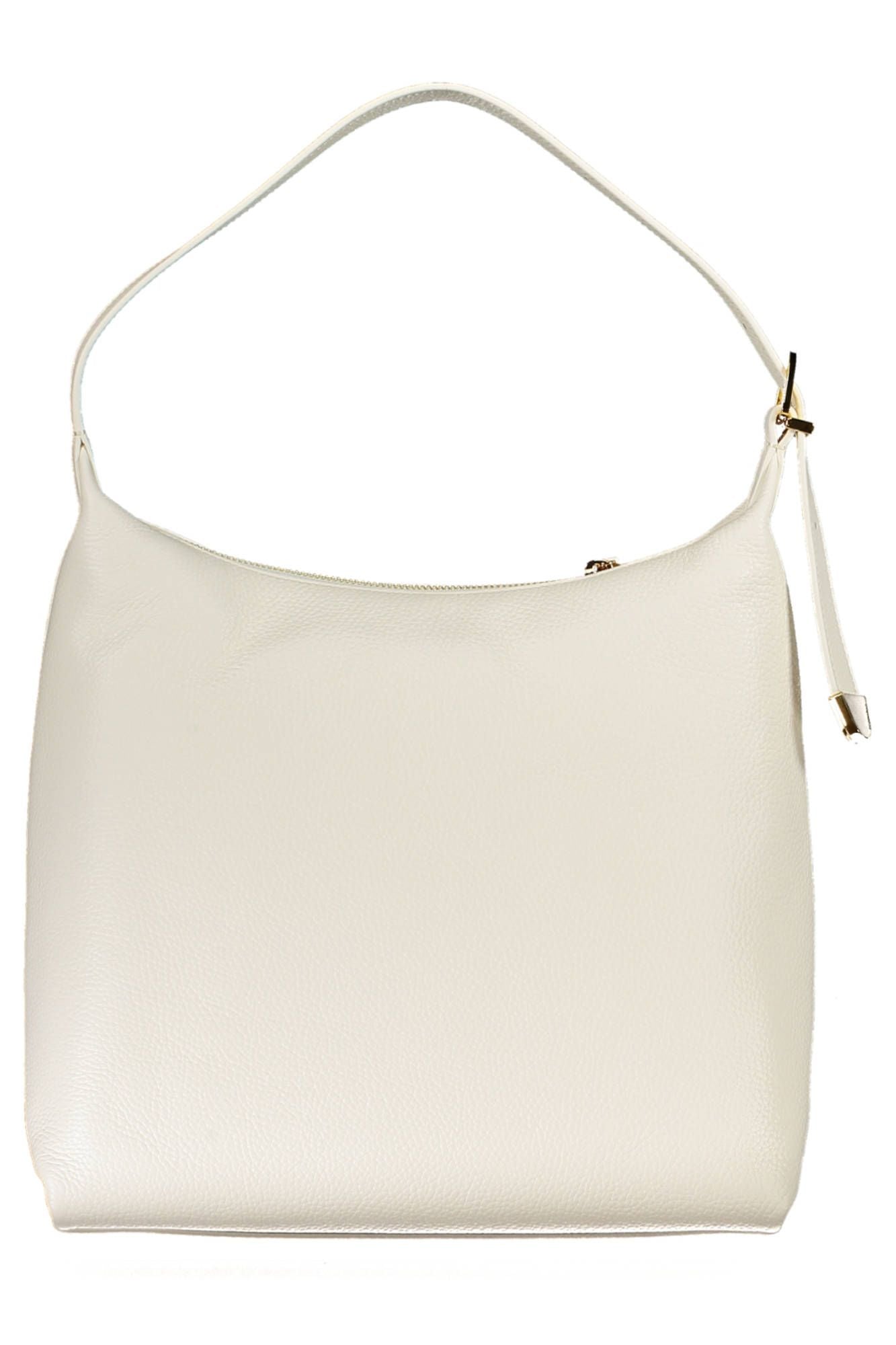 Coccinelle Elegant White Leather Shoulder Bag