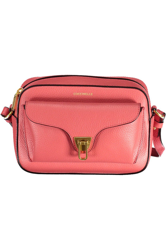 Coccinelle Elegant Pink Leather Shoulder Bag