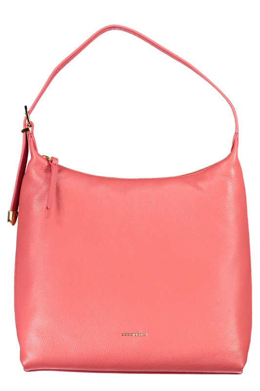 Coccinelle Elegant Pink Leather Shoulder Bag