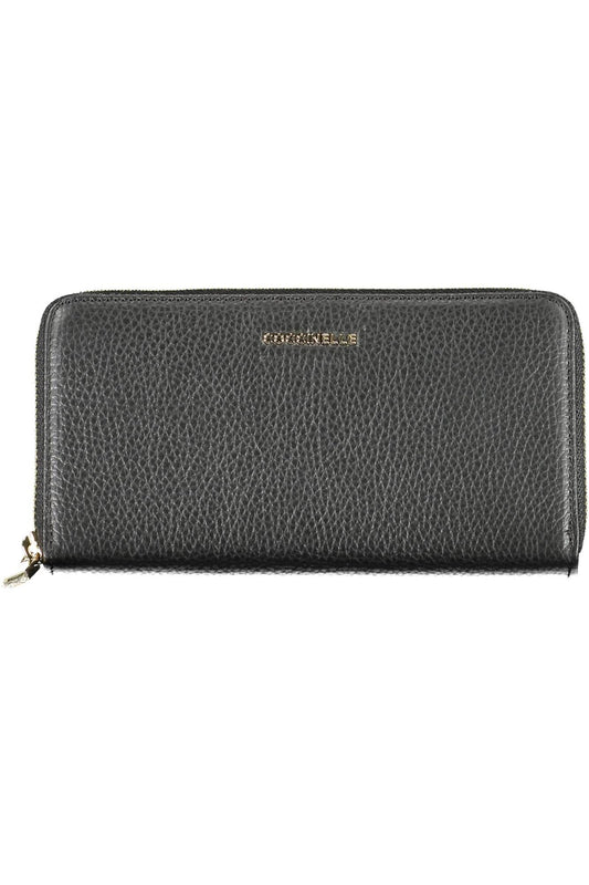 Coccinelle Elegant Black Leather Wallet with Coin Purse