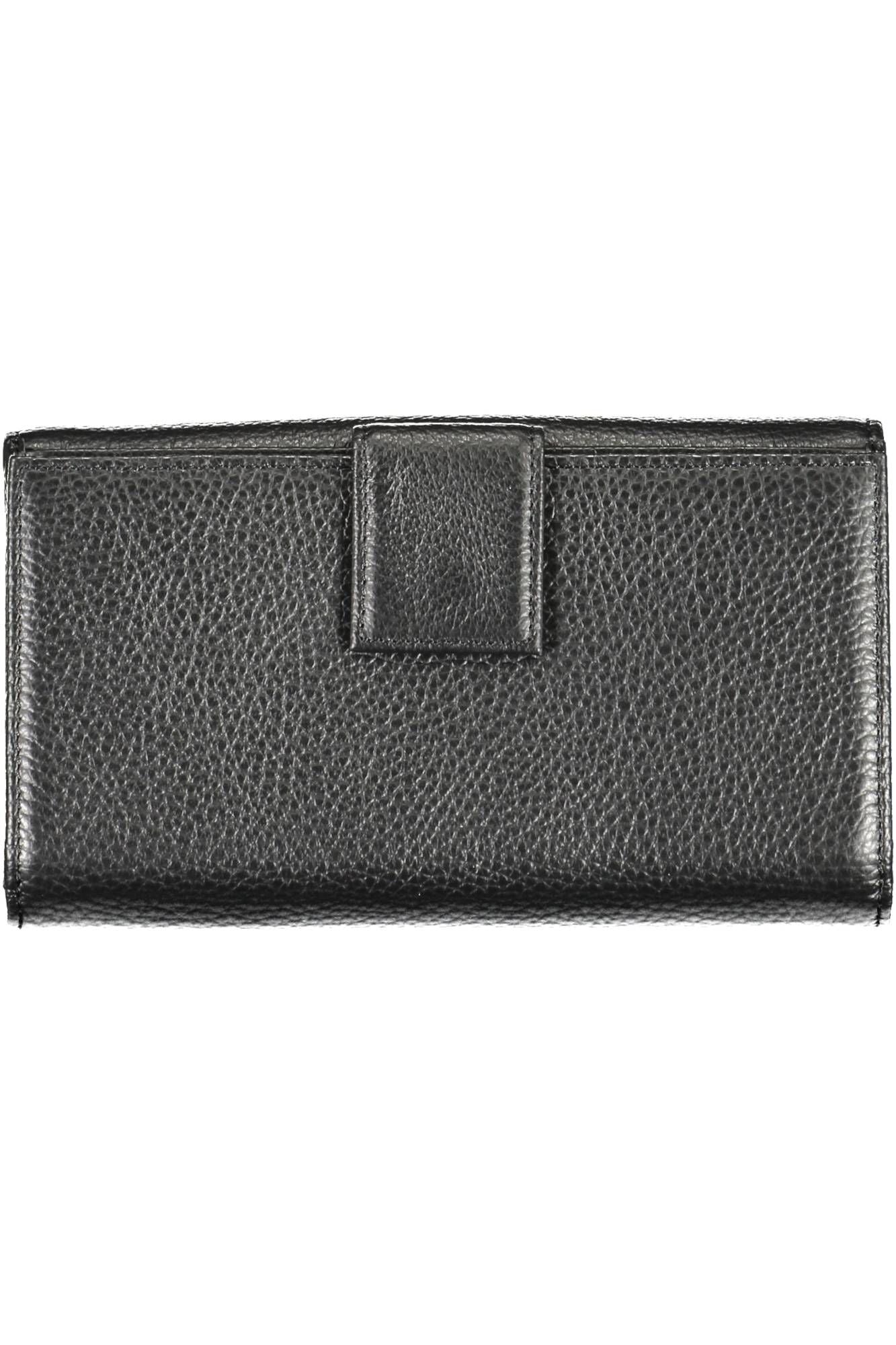 Coccinelle Elegant Black Leather Double-Opening Wallet