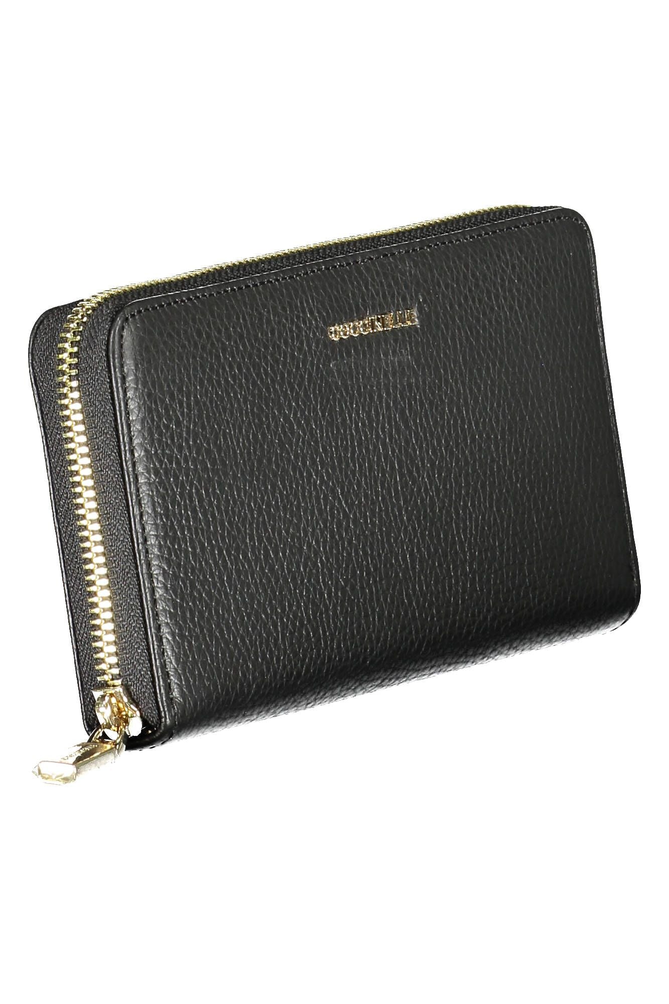 Coccinelle Elegant Black Leather Wallet with Coin Purse