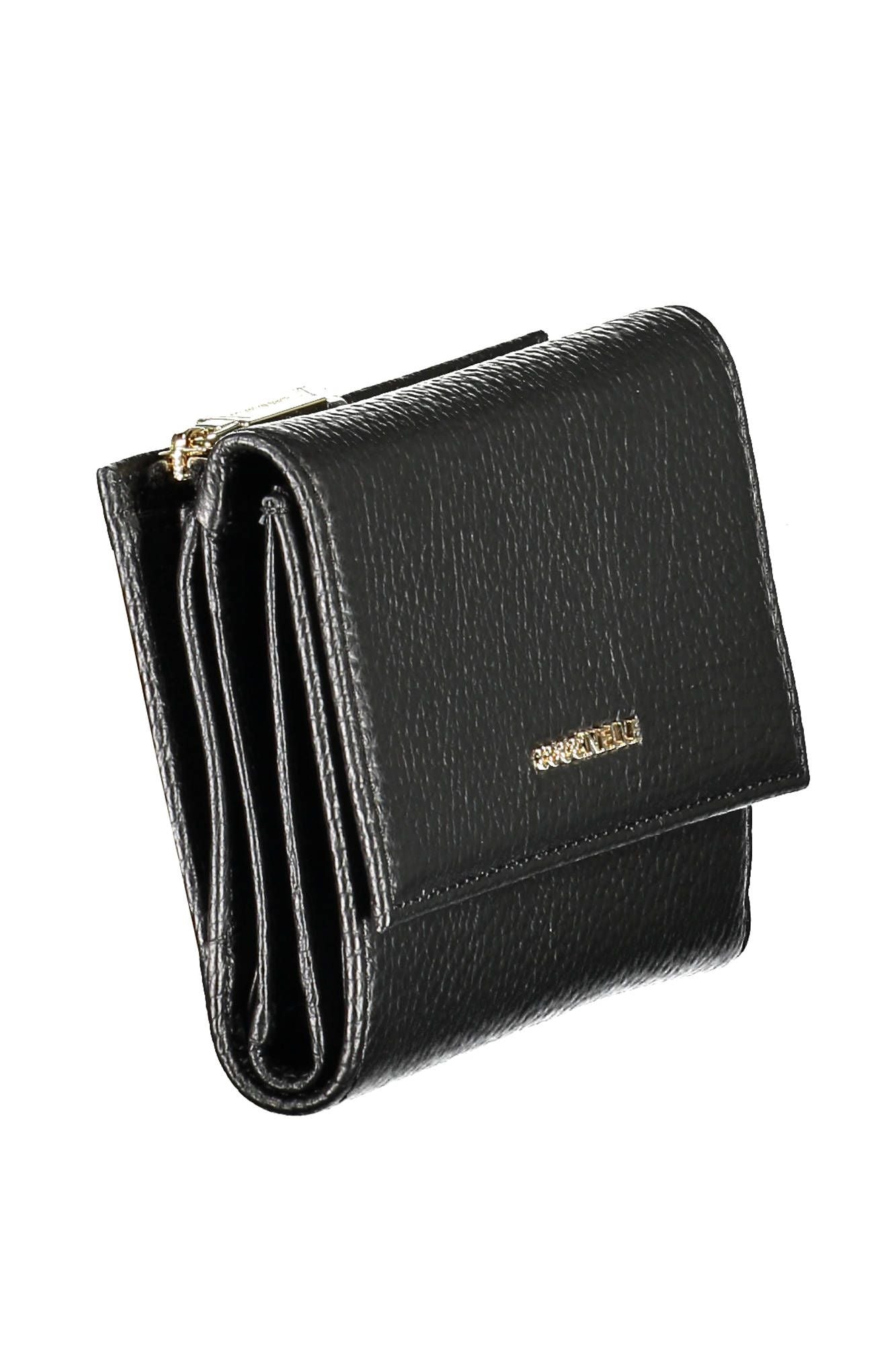 Coccinelle Elegant Triple-Compartment Black Leather Wallet