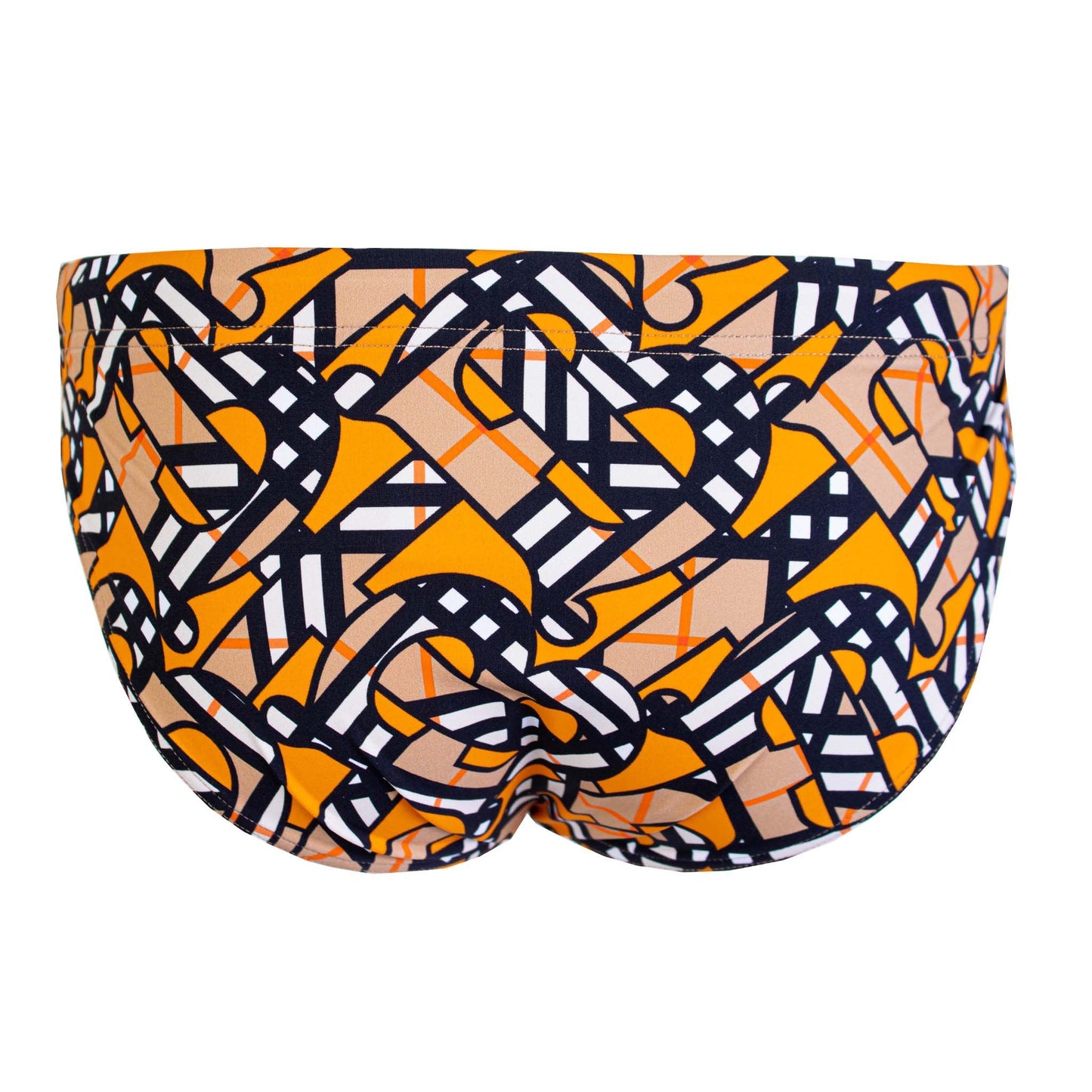 Burberry Chic Orange Printed Swim Brief