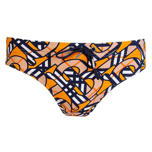 Burberry Chic Orange Printed Swim Brief