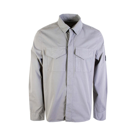 C.P. Company Sleek Grey Cotton Overshirt for Men