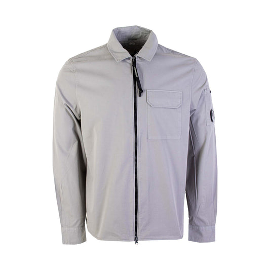 C.P. Company Elegant Grey Cotton Overshirt