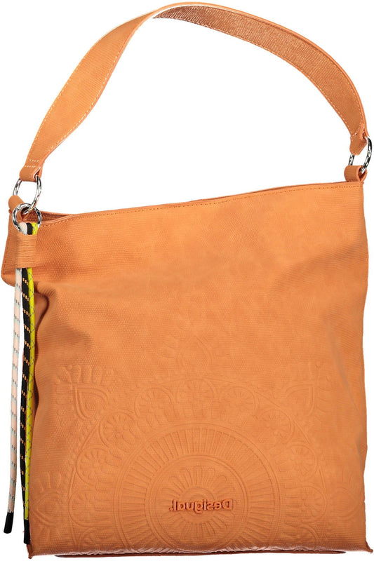 Desigual Chic Orange Shoulder Bag with Contrasting Details