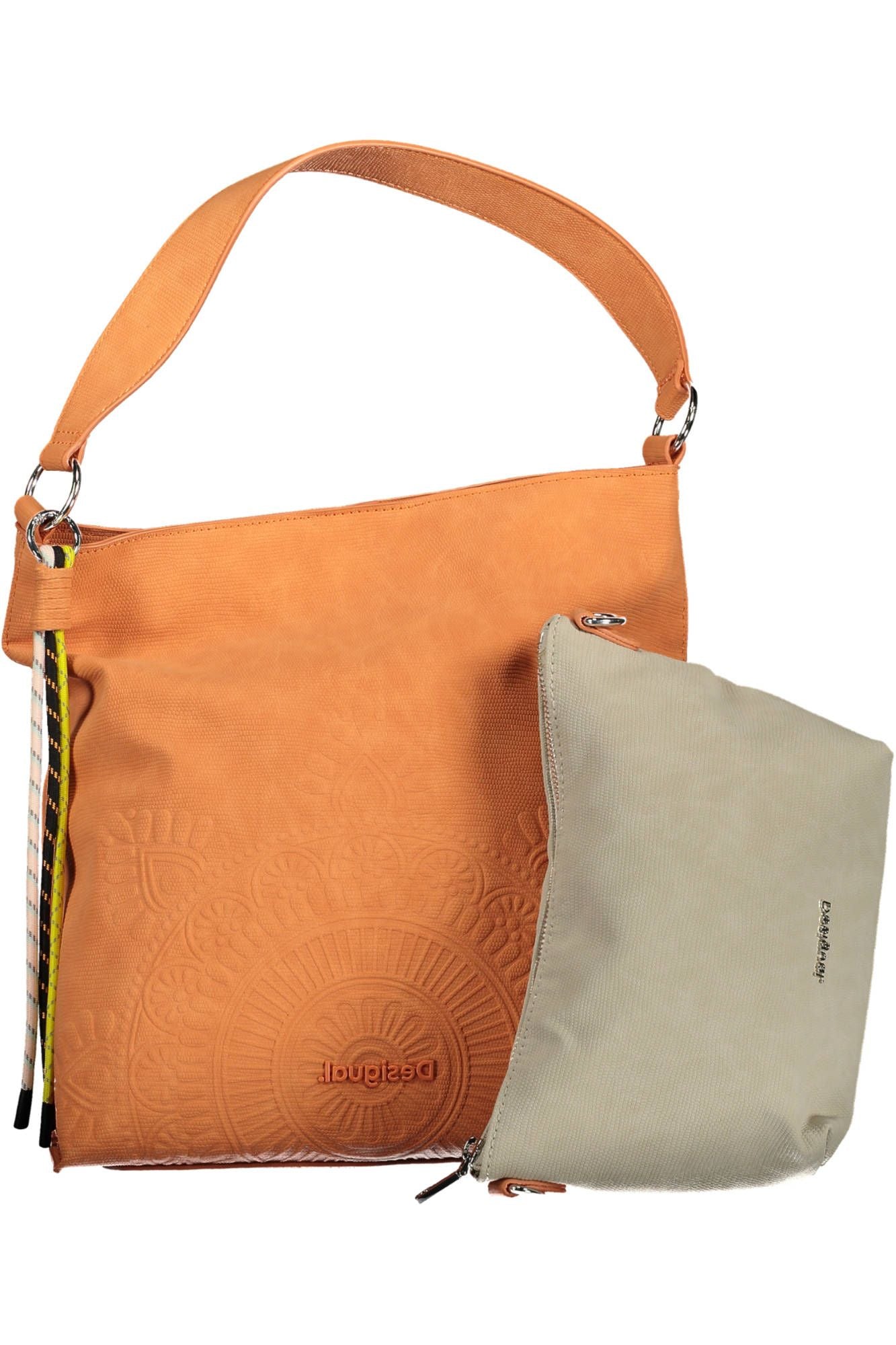 Desigual Chic Orange Shoulder Bag with Contrasting Details