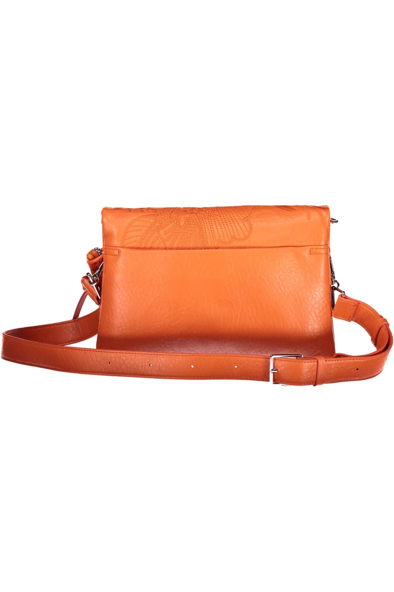 Desigual Chic Orange Handbag with Contrasting Details