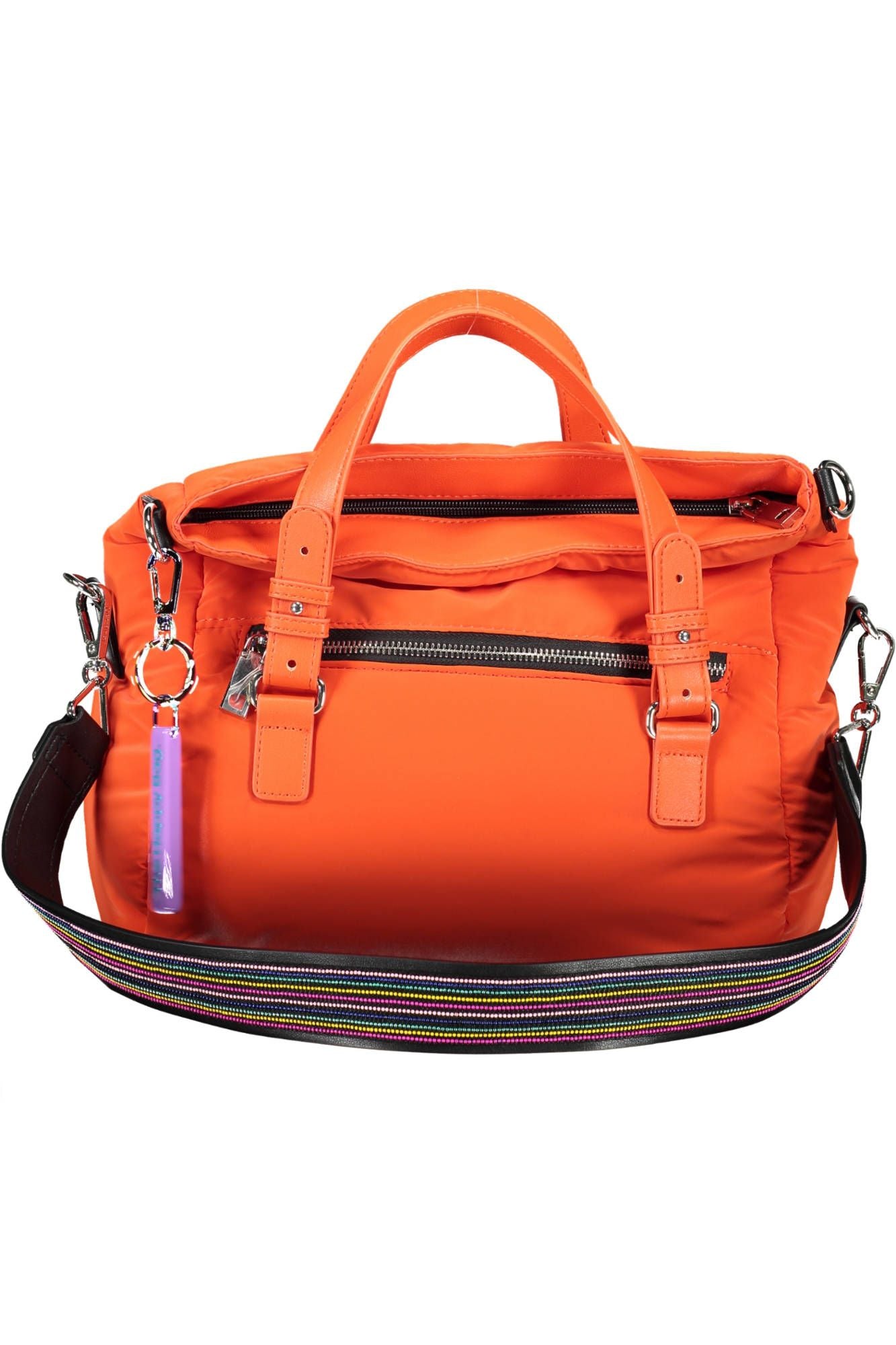 Desigual Vibrant Orange Polyester Handbag with Versatile Straps