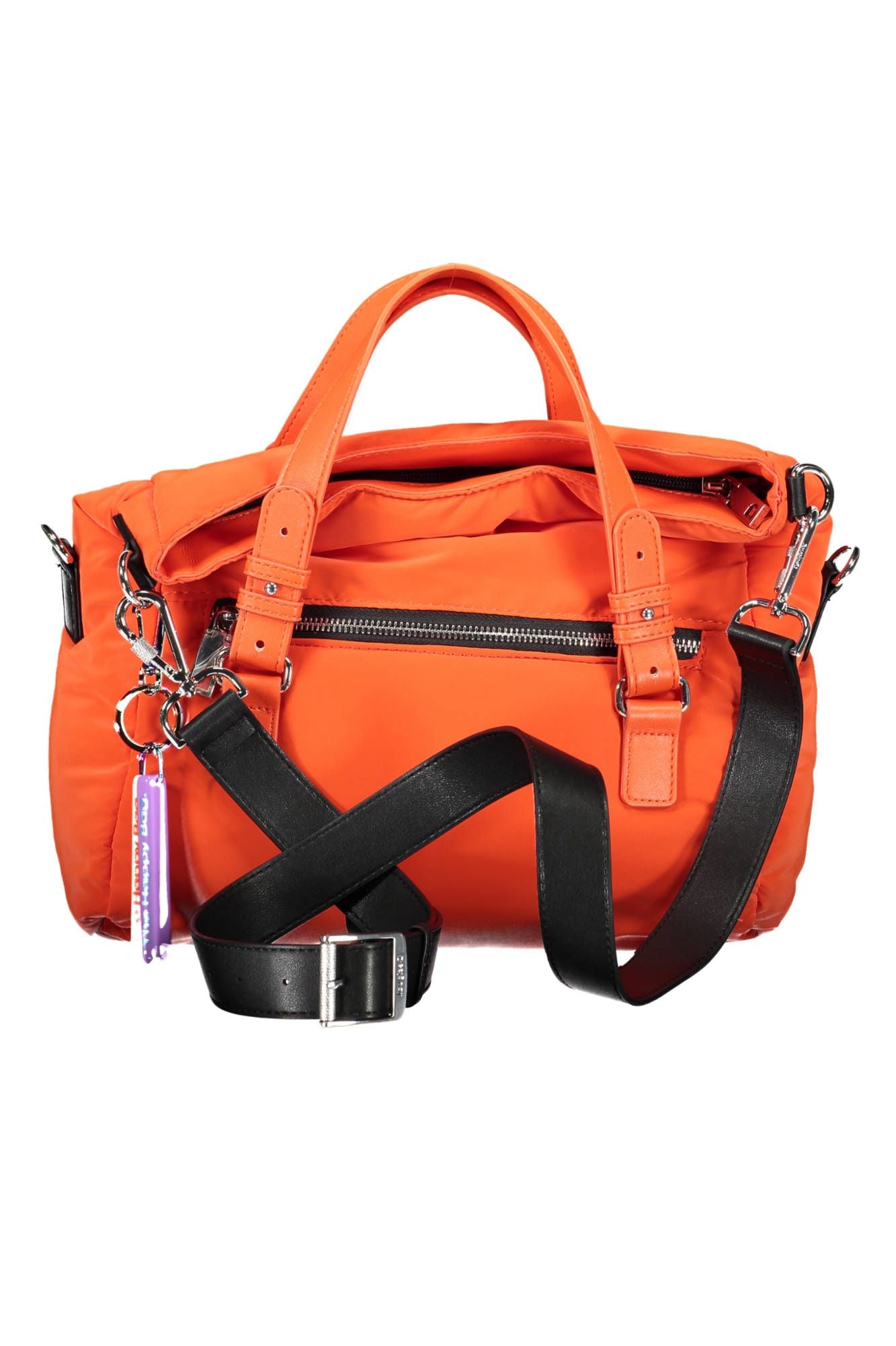 Desigual Vibrant Orange Polyester Handbag with Versatile Straps