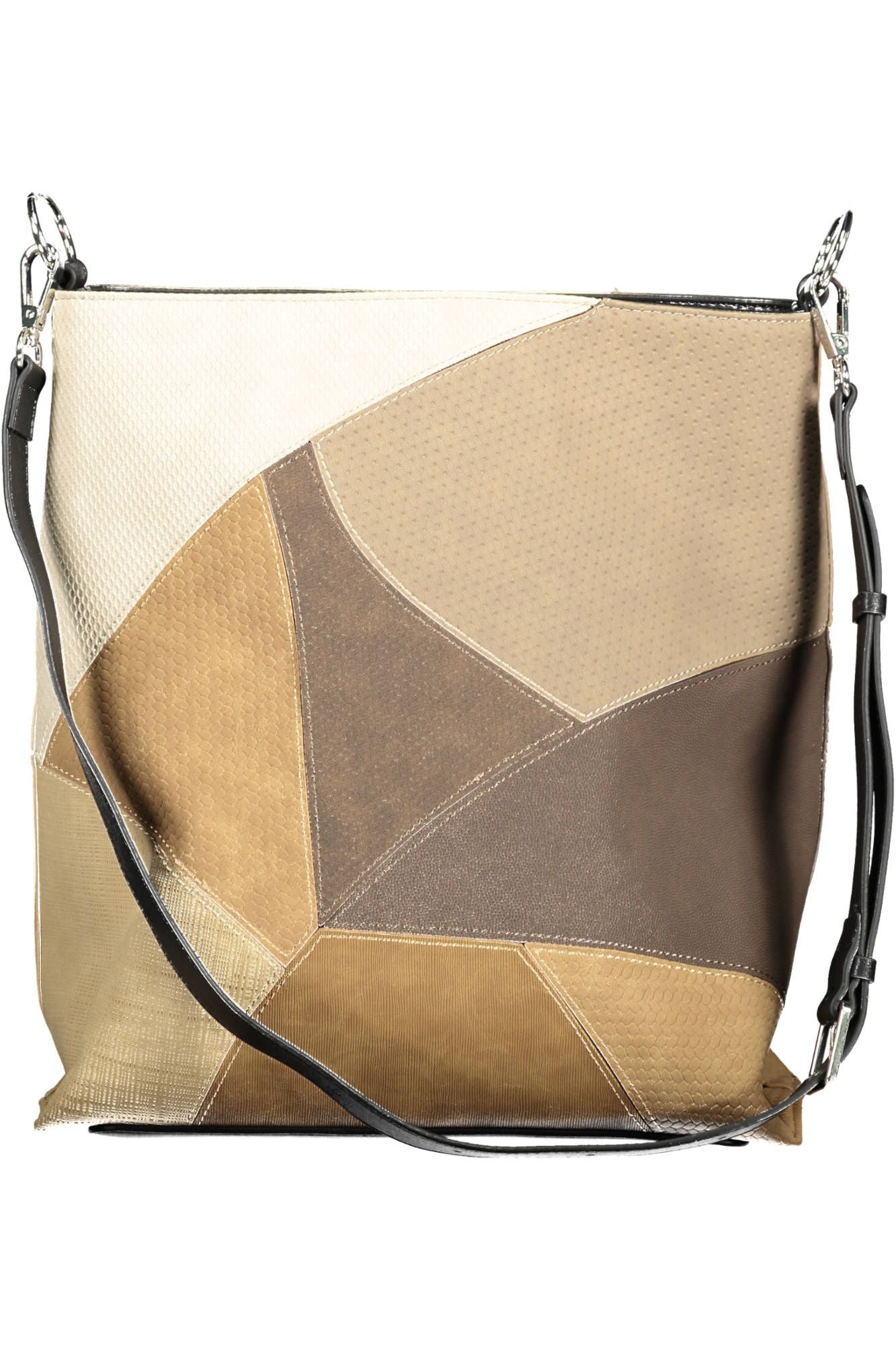 Desigual Chic Beige Handbag with Contrasting Details