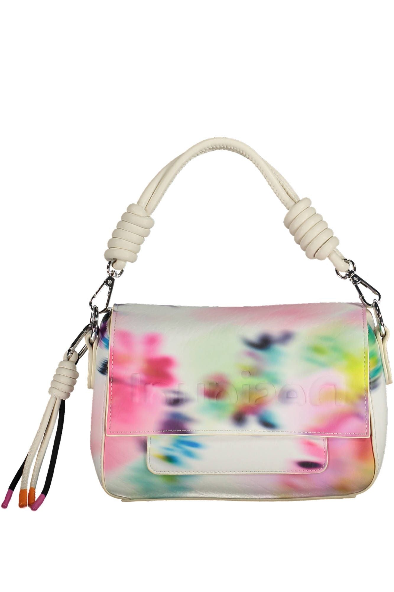 Desigual Chic White Contrasting Detail Handbag