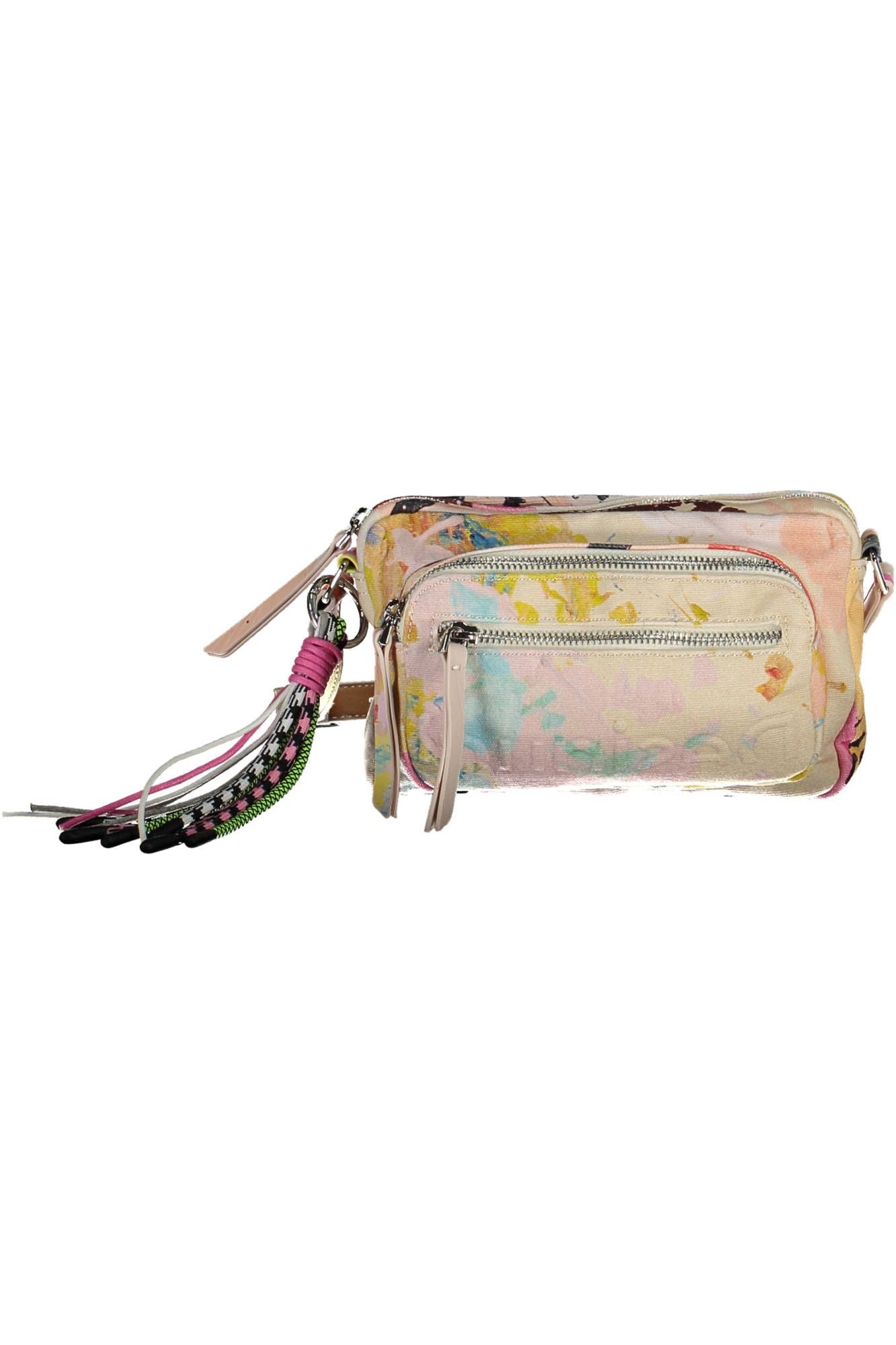 Desigual Chic White Contrasting Detail Shoulder Bag