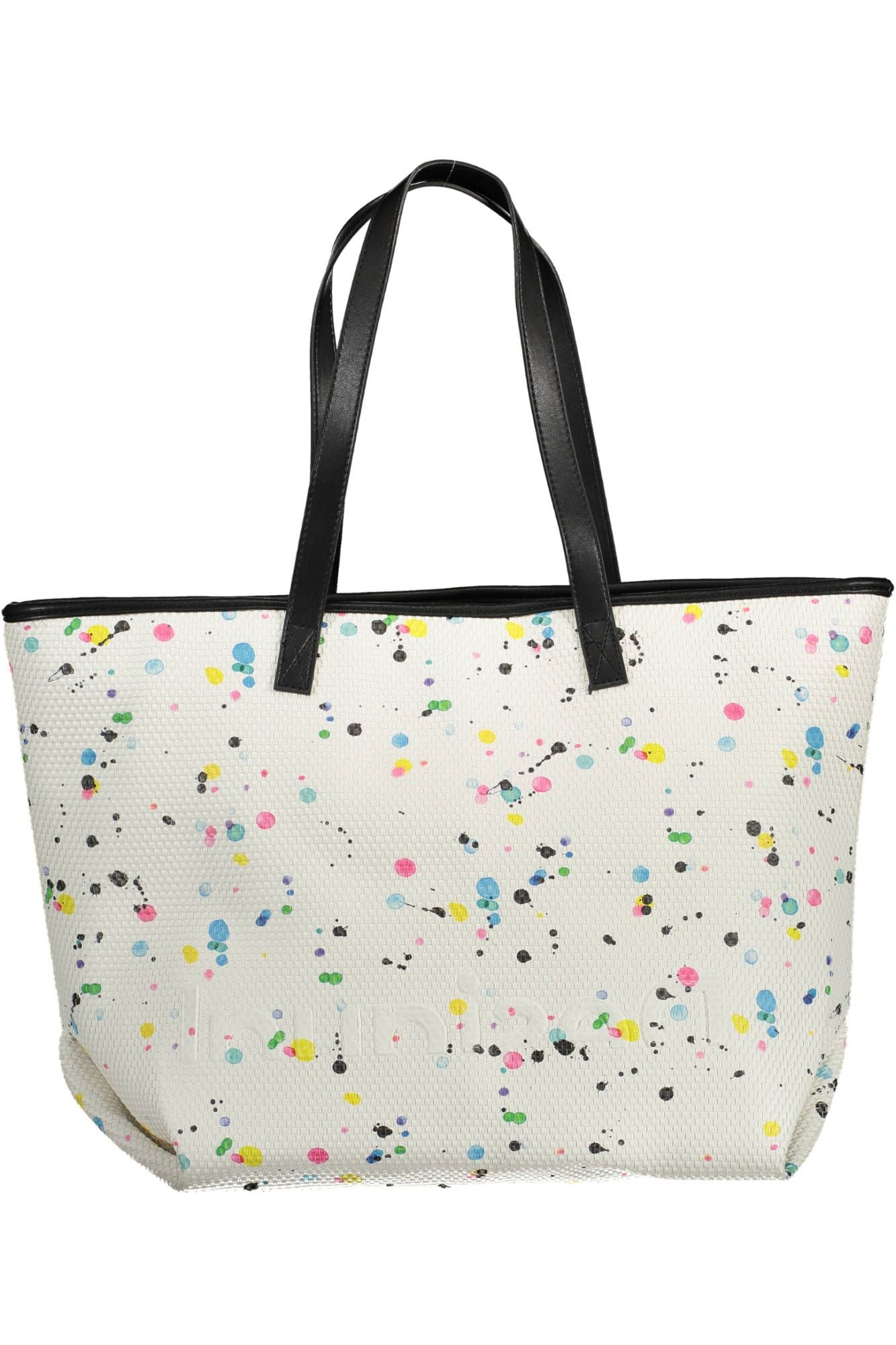 Desigual Chic White Shoulder Bag with Contrasting Details