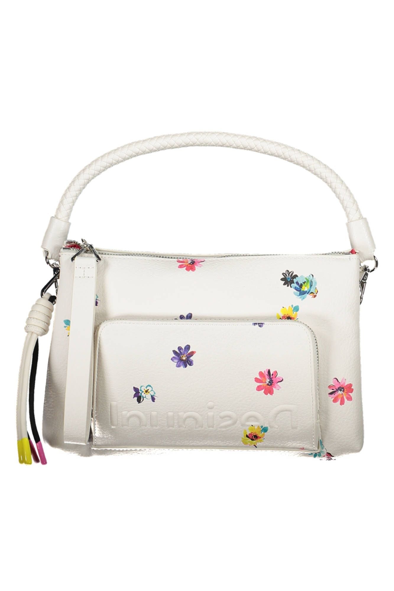 Desigual Chic Contrasting Details White Handbag