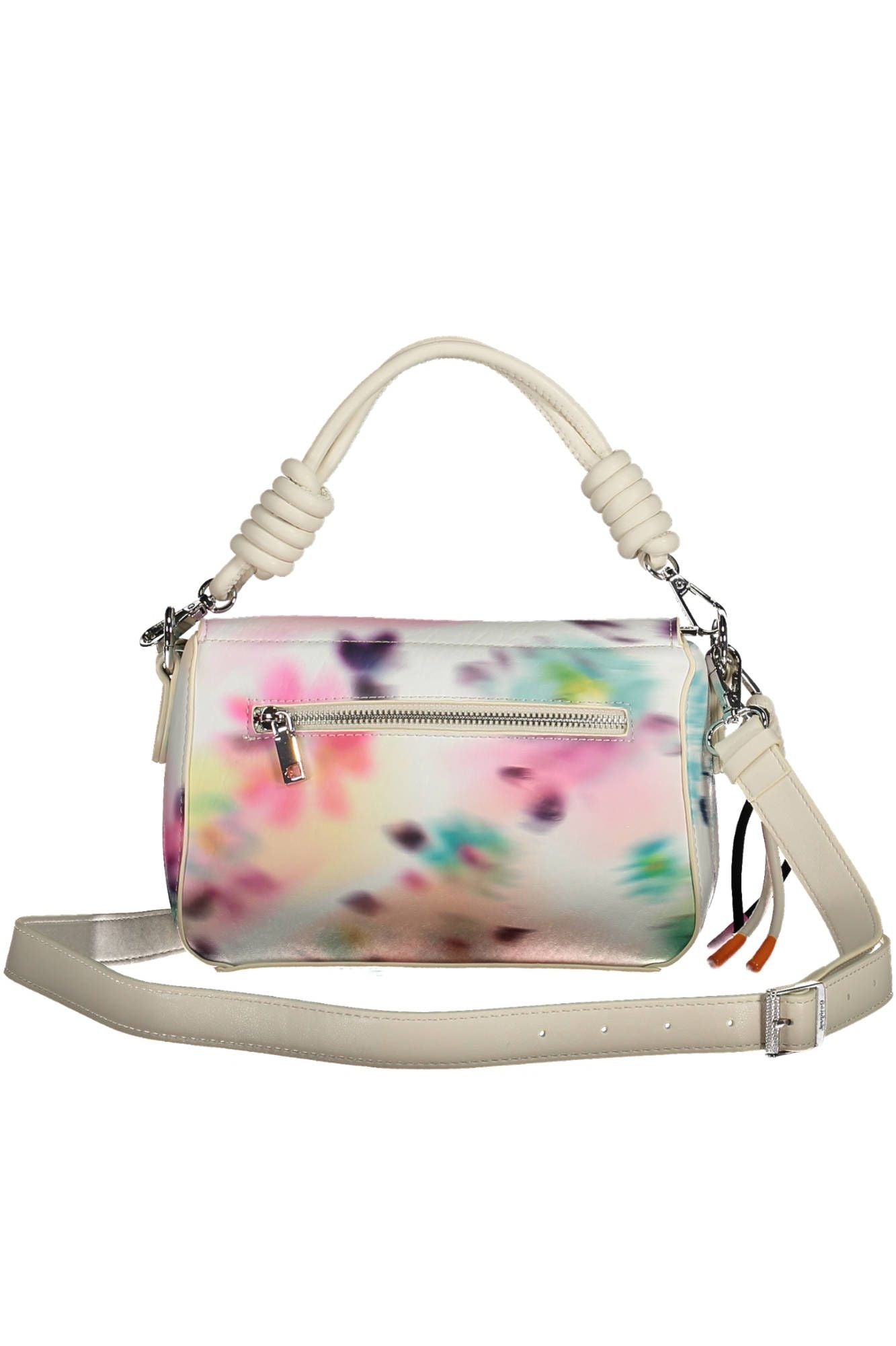 Desigual Chic White Contrasting Detail Handbag