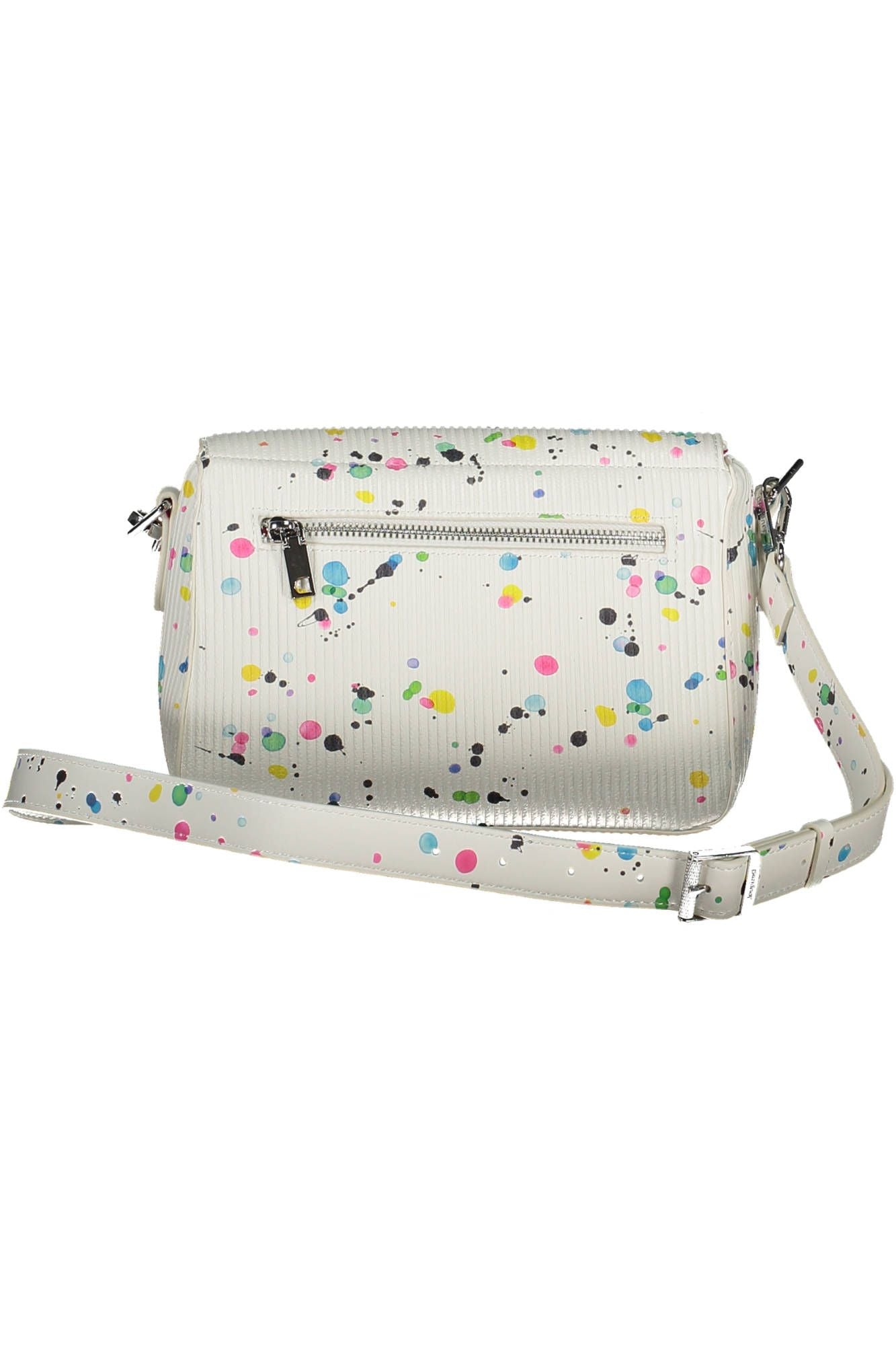 Desigual Chic White Contrasting Detail Shoulder Bag