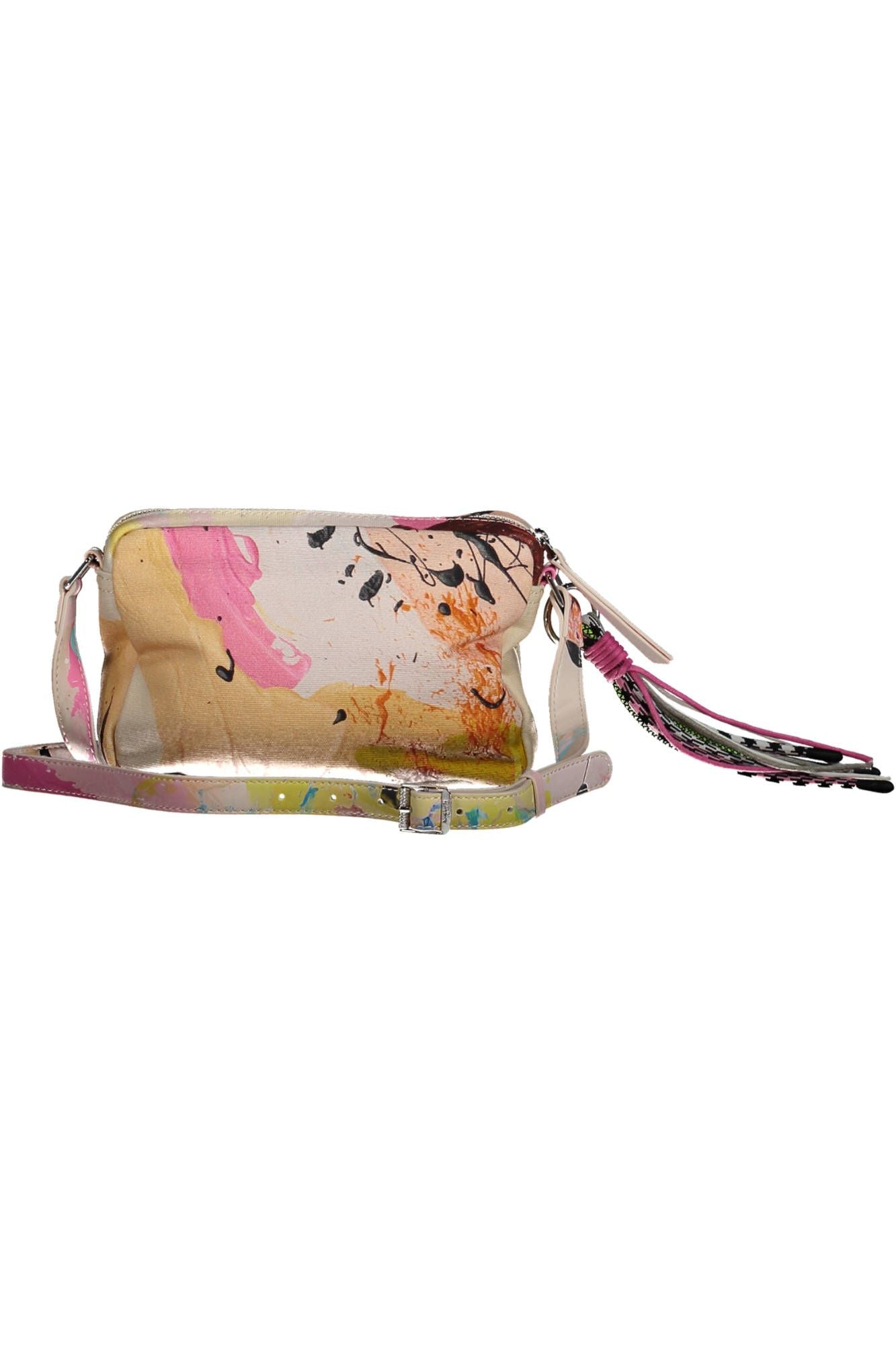 Desigual Chic White Contrasting Detail Shoulder Bag