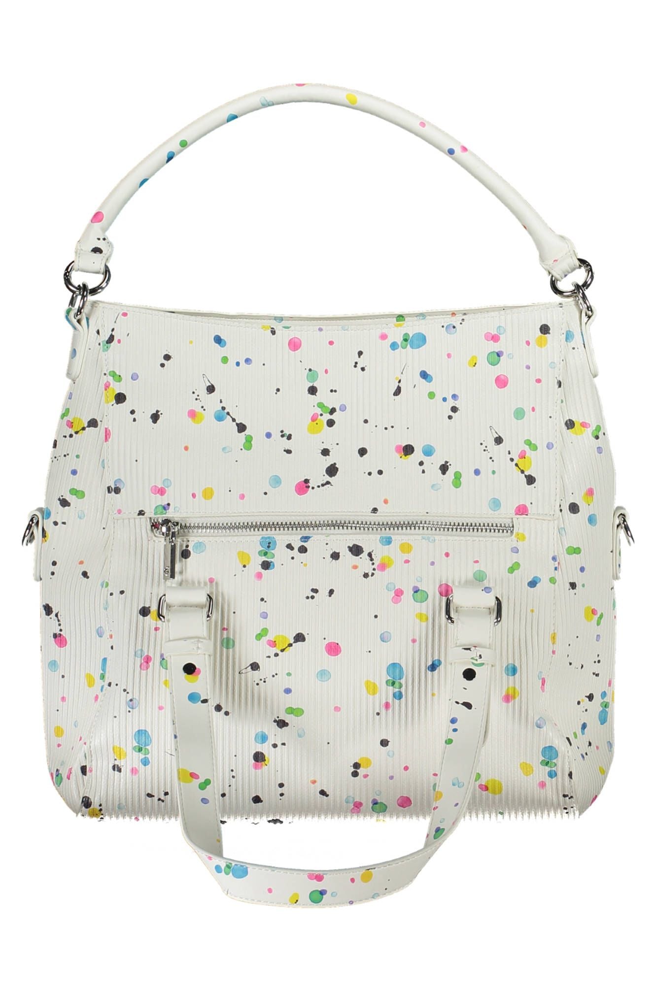 Desigual Chic White Contrasting Detail Handbag