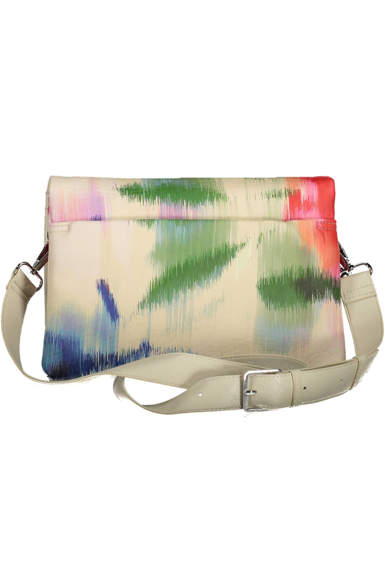 Desigual Chic White Polyurethane Handbag with Versatile Straps