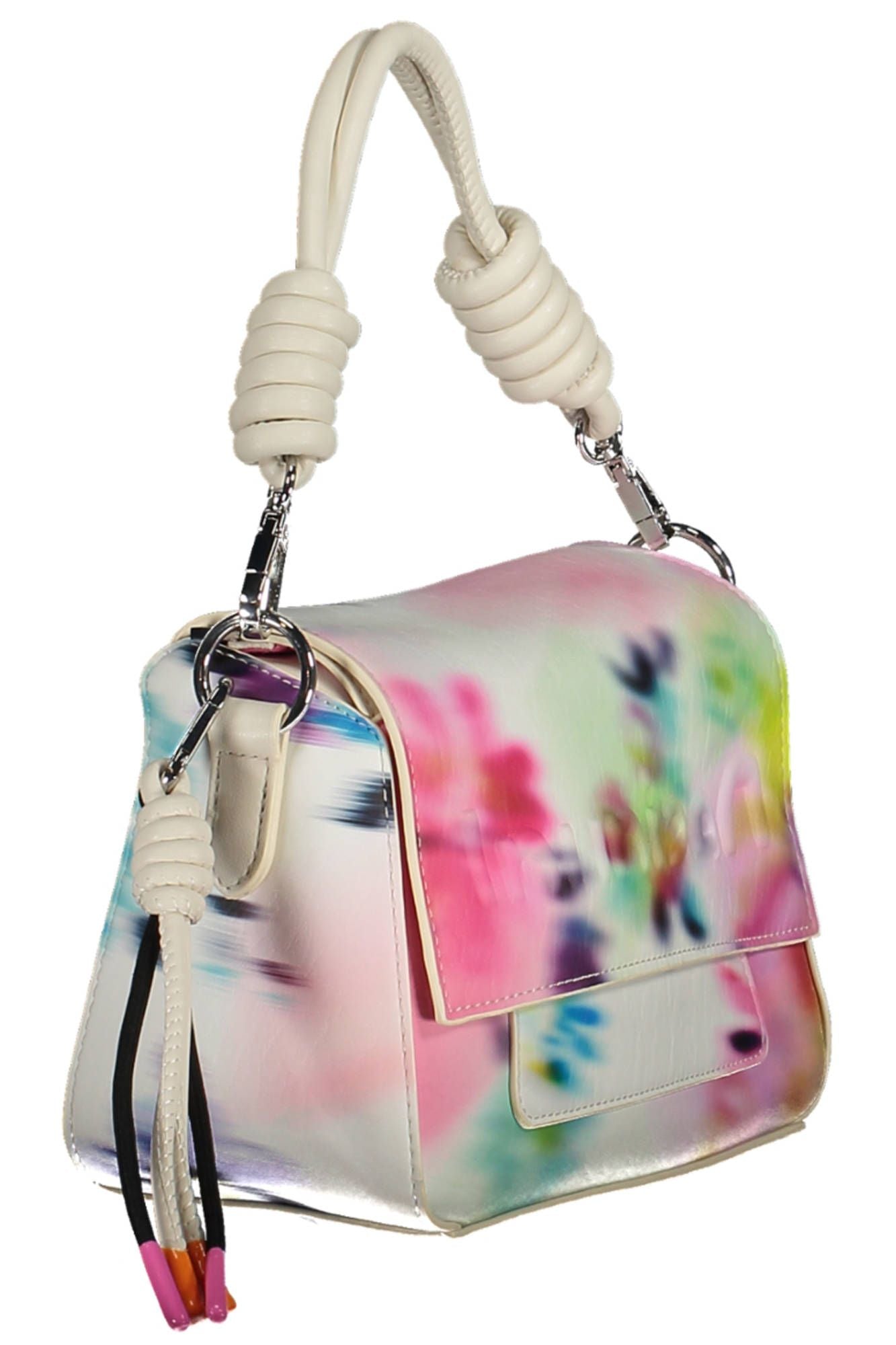 Desigual Chic White Contrasting Detail Handbag