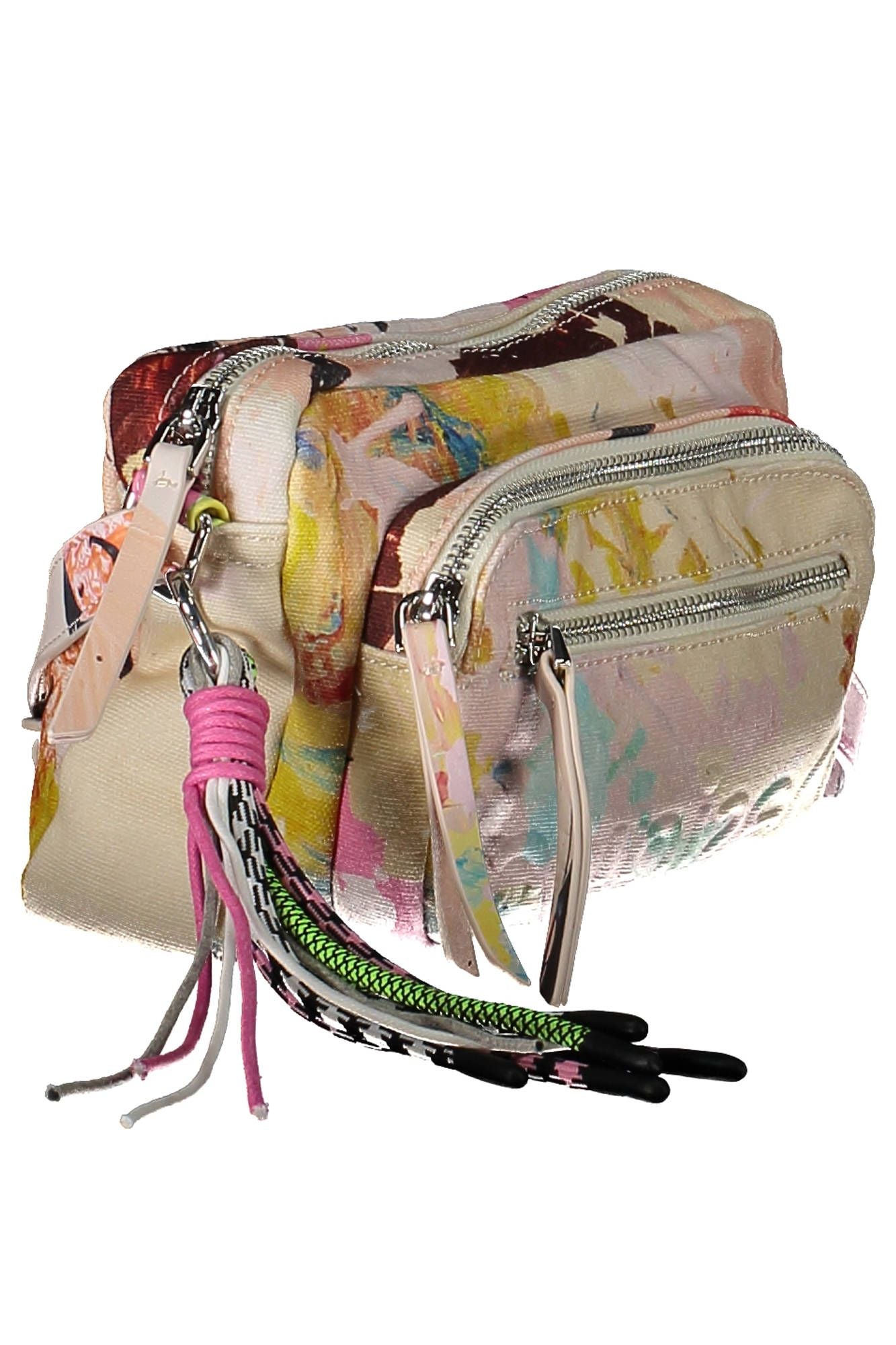 Desigual Chic White Contrasting Detail Shoulder Bag