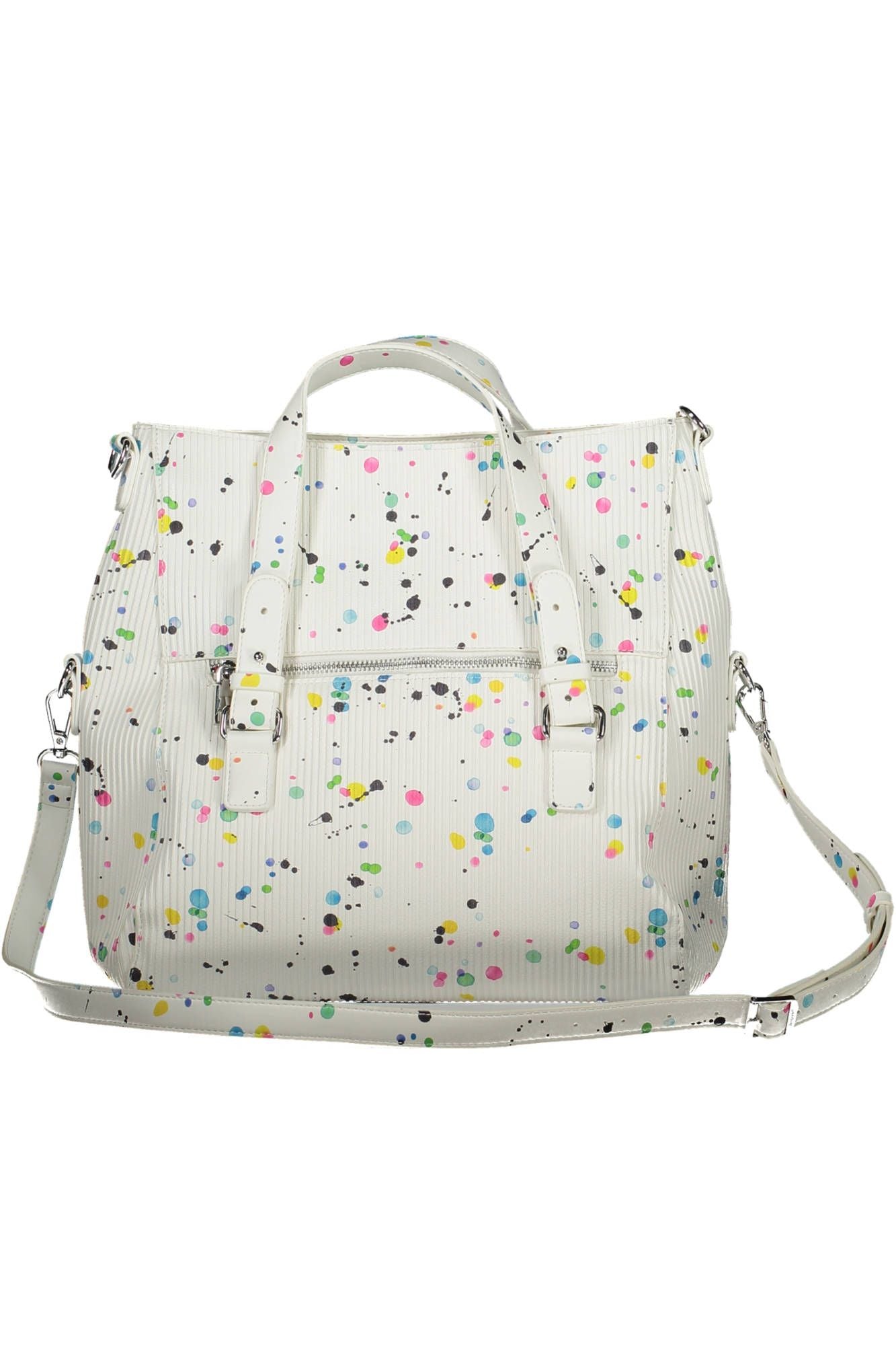 Desigual Chic White Contrasting Detail Handbag