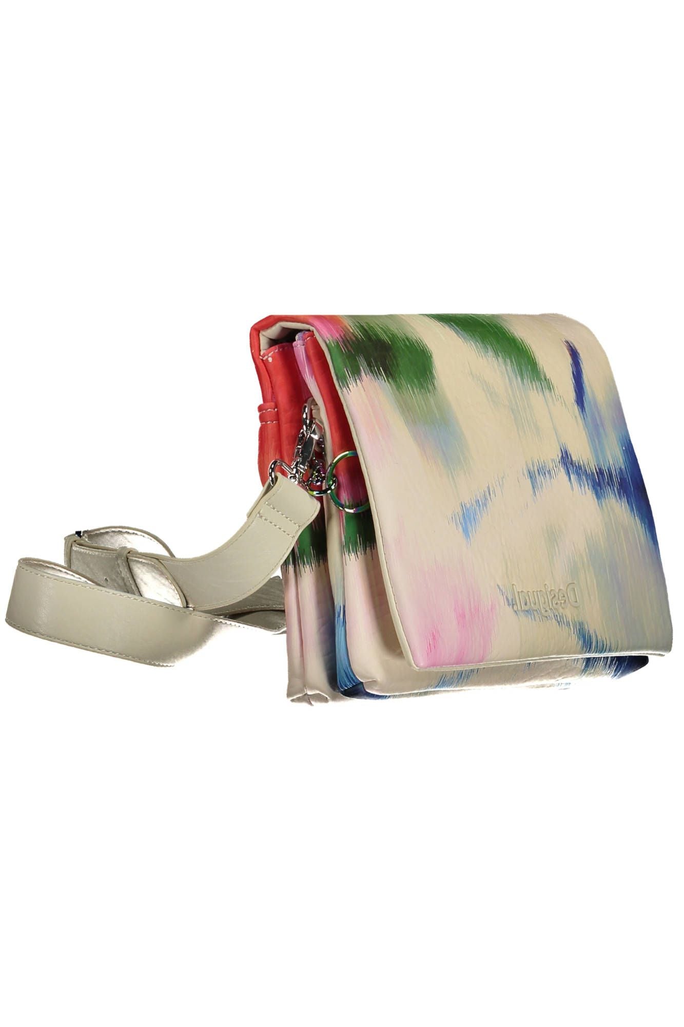 Desigual Chic White Polyurethane Handbag with Versatile Straps