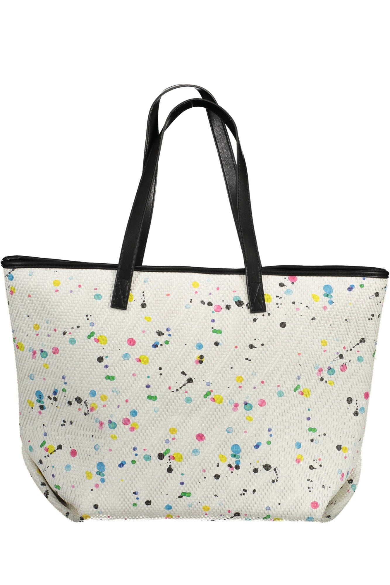 Desigual Chic White Shoulder Bag with Contrasting Details