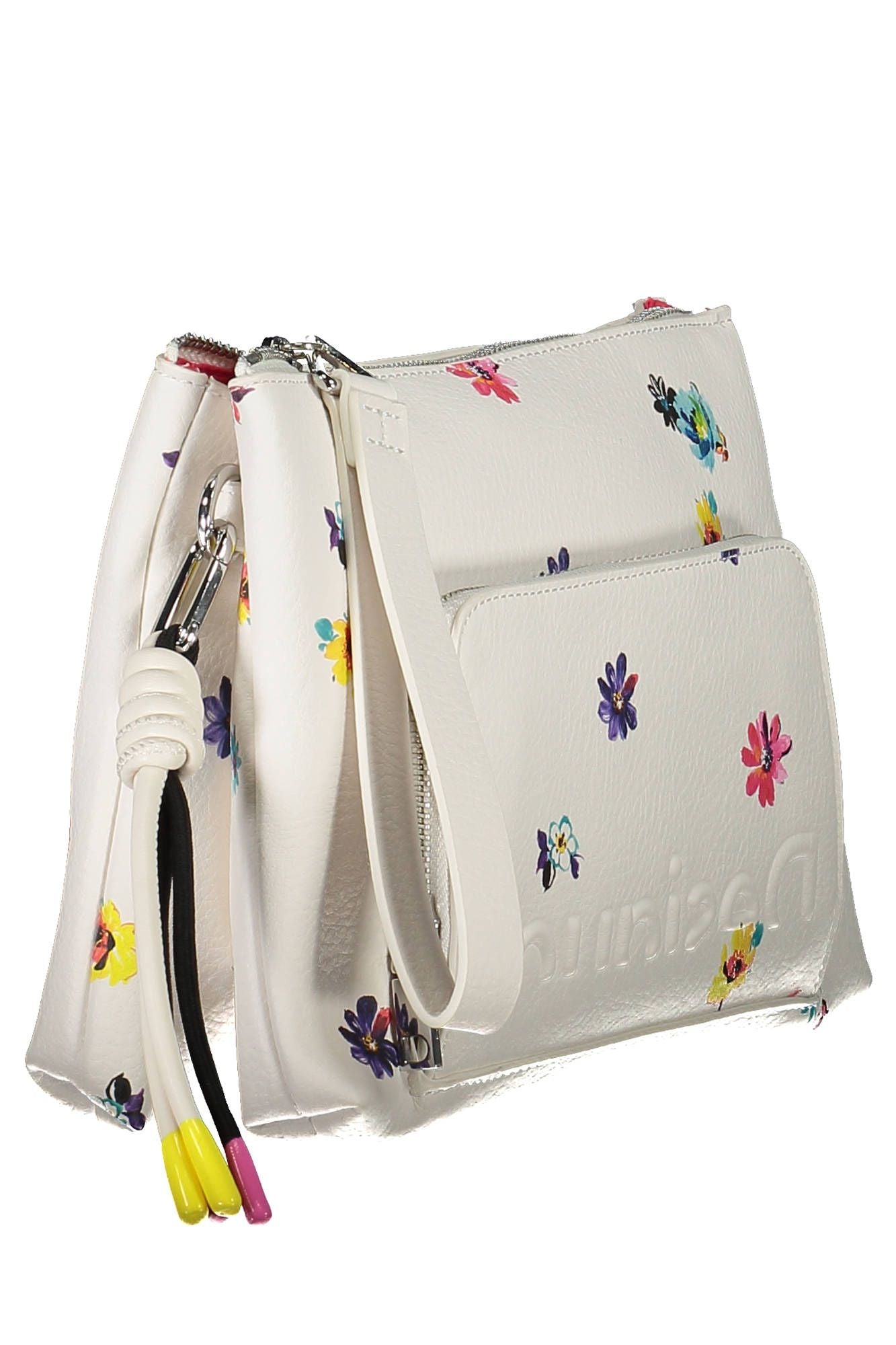 Desigual Chic Contrasting Details White Handbag