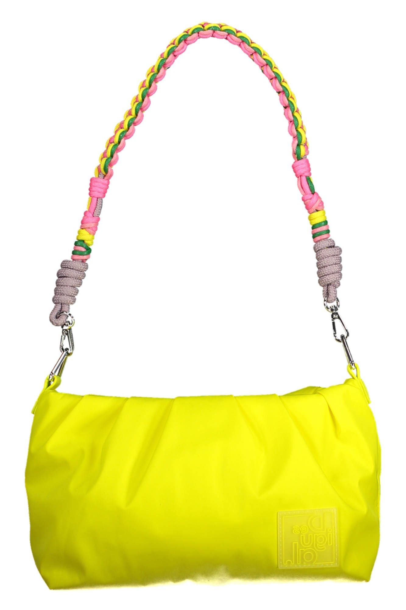 Desigual Vibrant Yellow Contrasting Detail Handbag