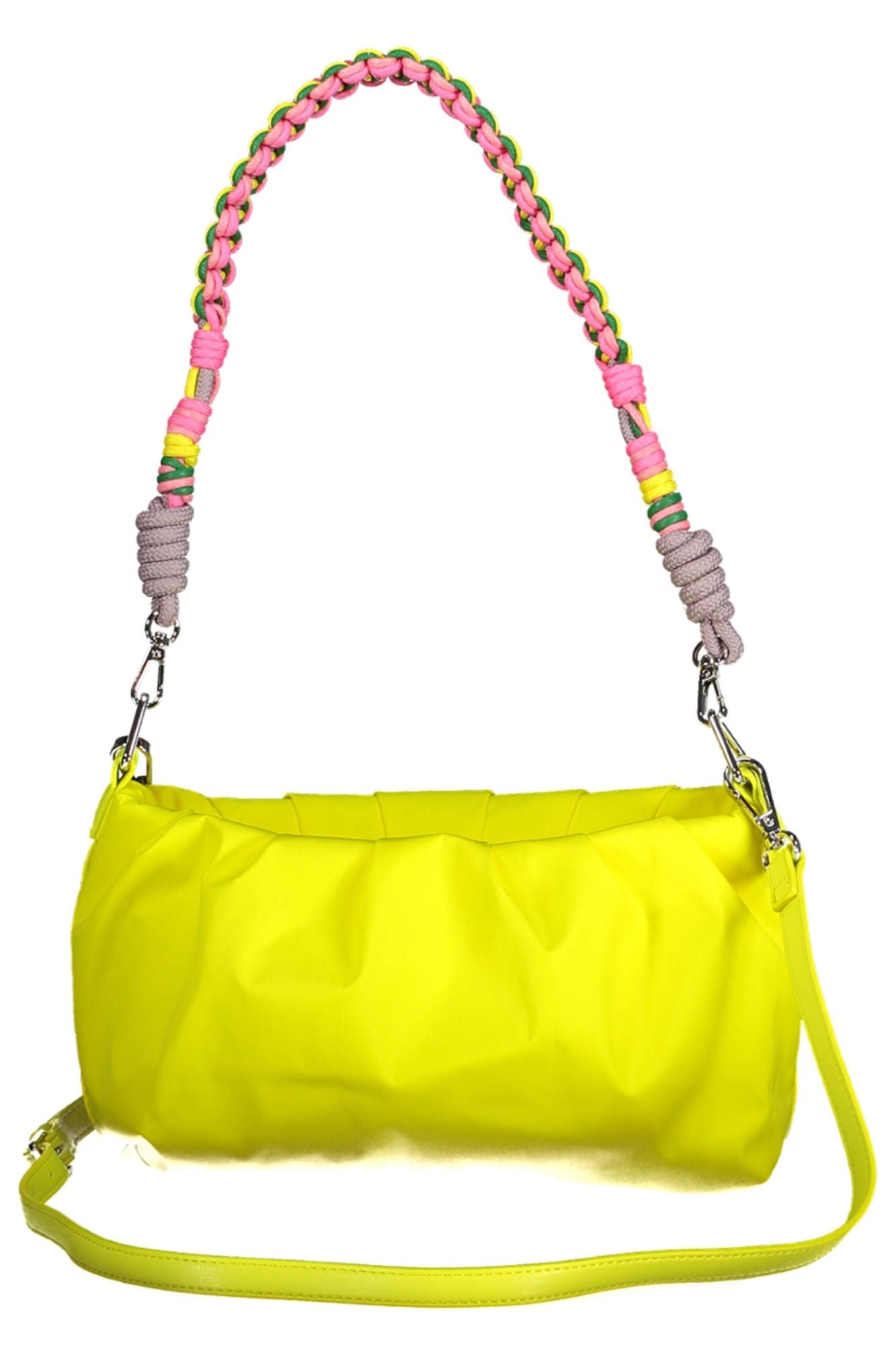 Desigual Vibrant Yellow Contrasting Detail Handbag