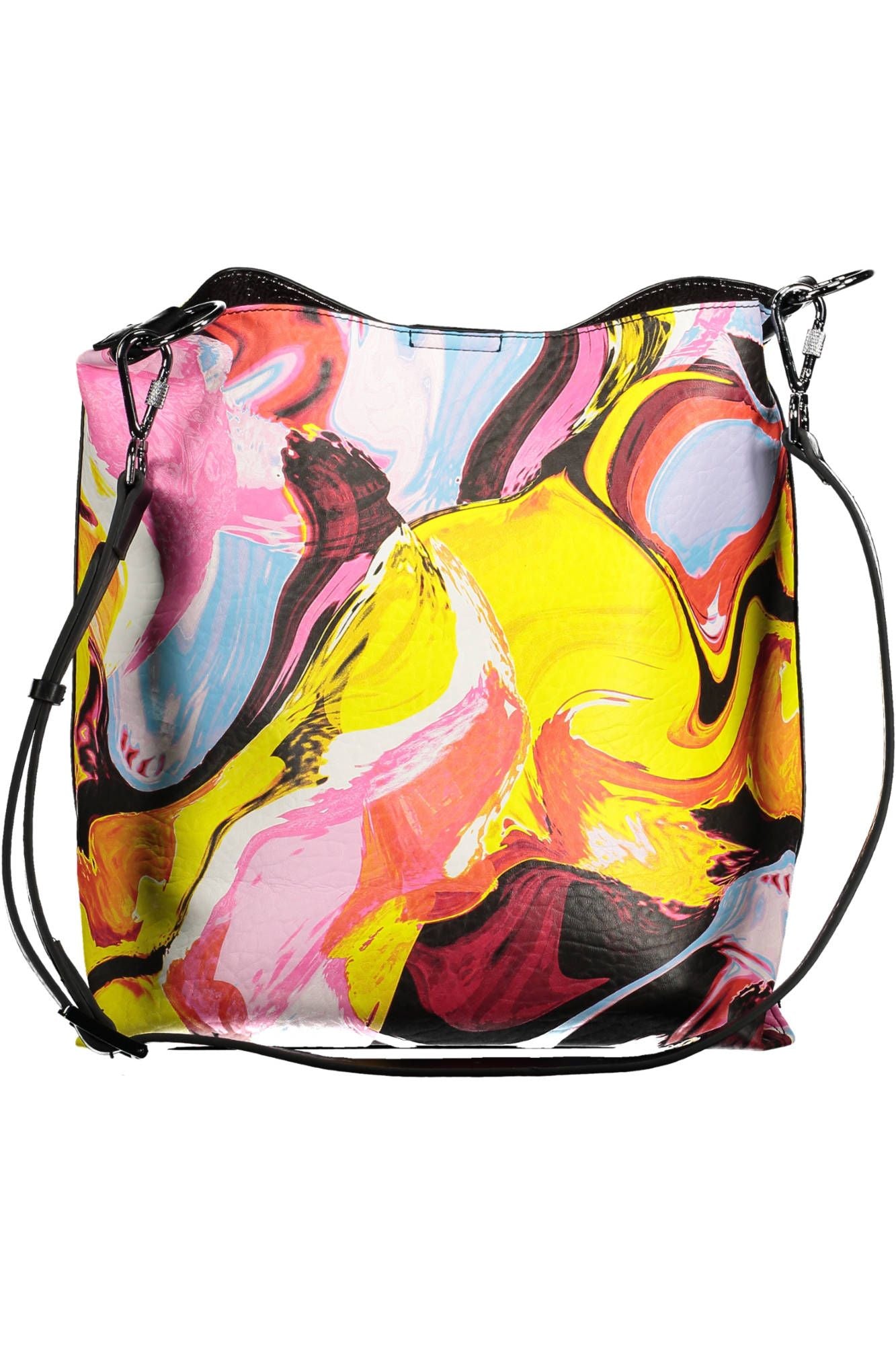 Desigual Chic Two-in-One Yellow Handbag with Clutch