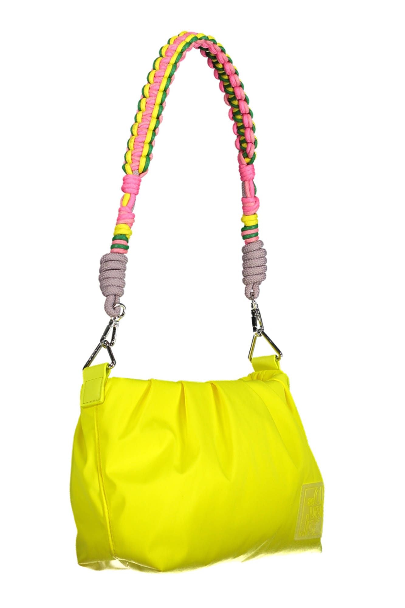 Desigual Vibrant Yellow Contrasting Detail Handbag