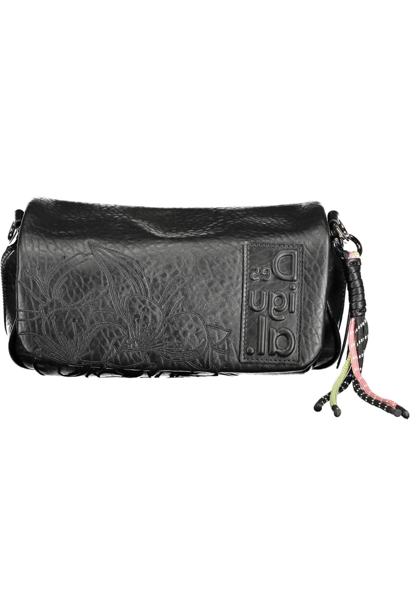 Desigual Chic Expandable Black Handbag with Unique Contrasts