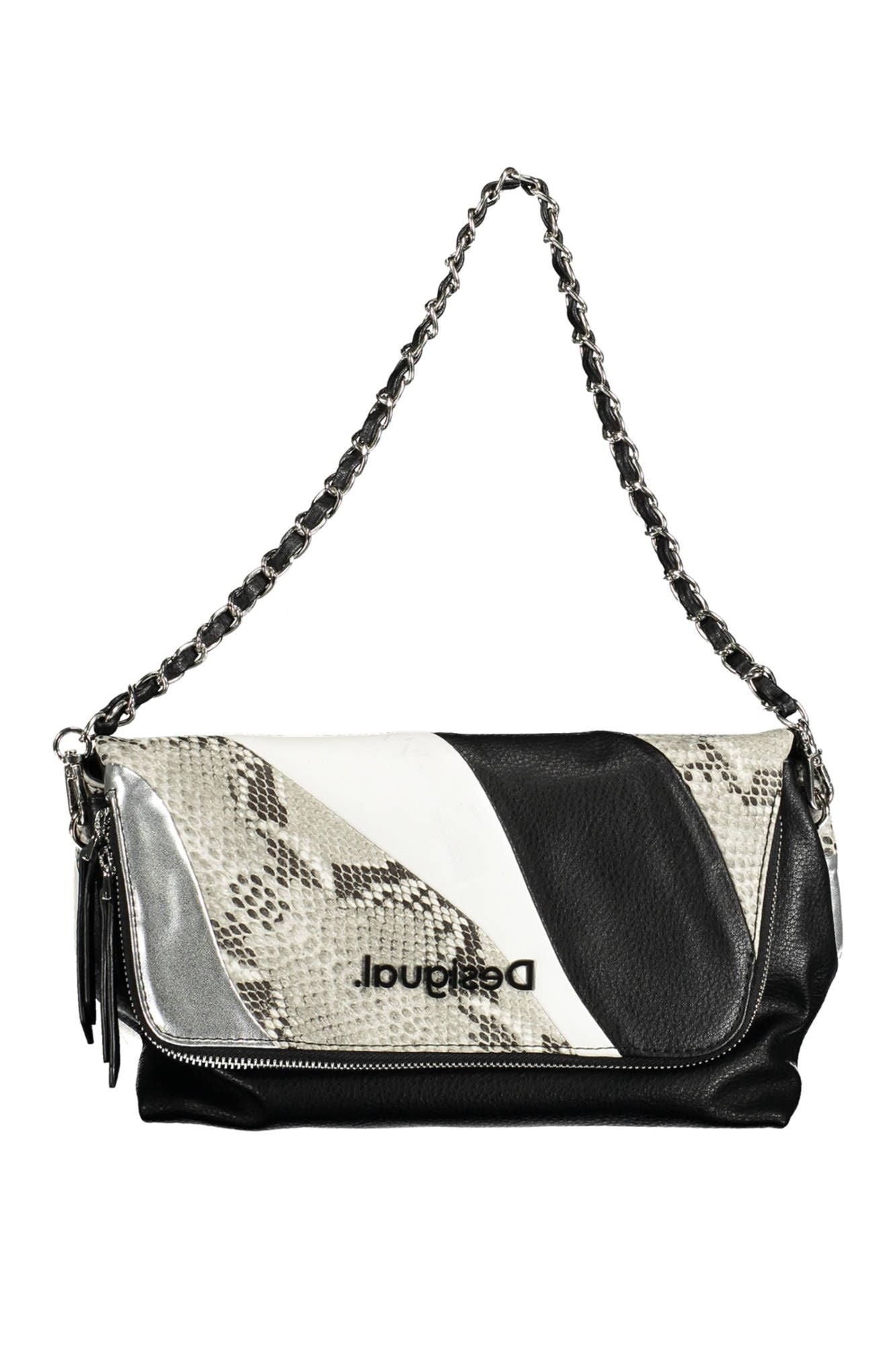 Desigual Chic Black Double Strap Handbag