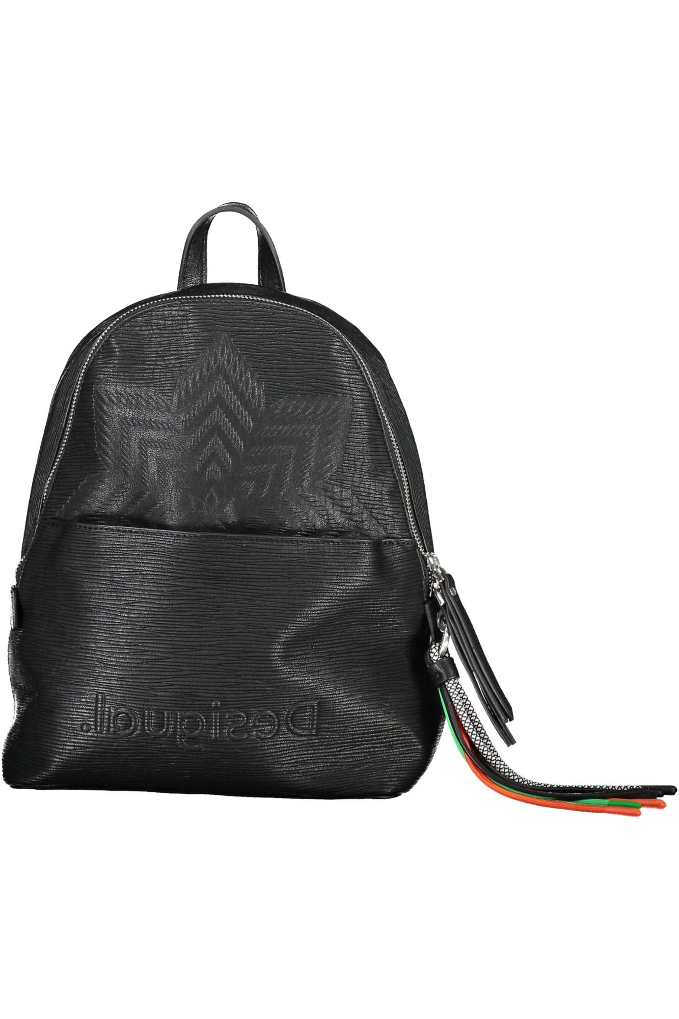 Desigual Elegant Black Backpack with Contrasting Details