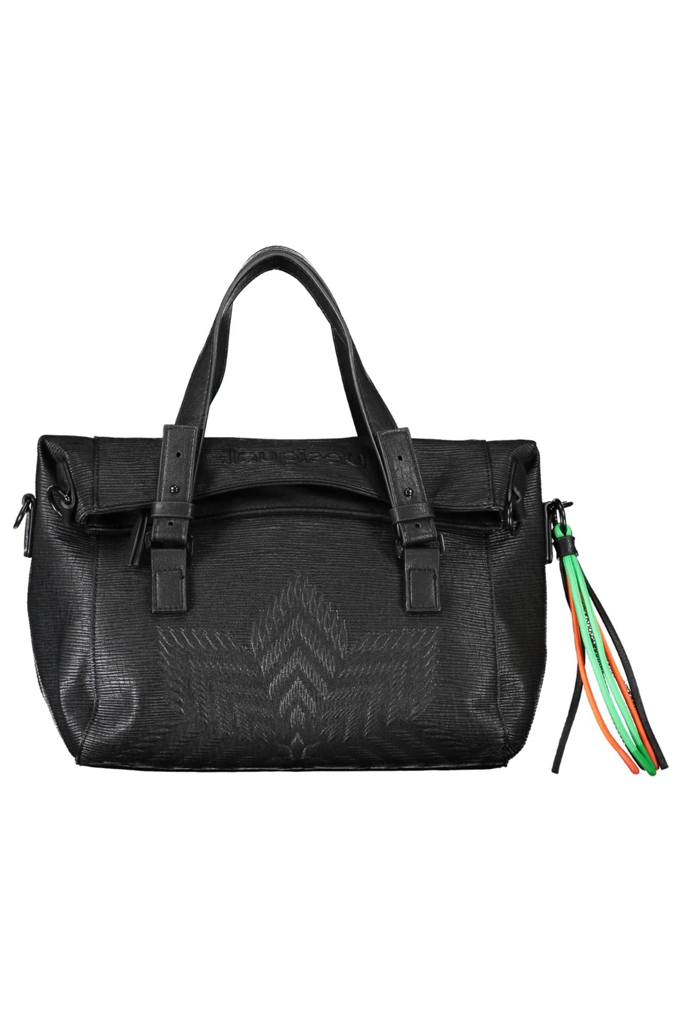 Desigual Chic Black Contrasting Detail Handbag