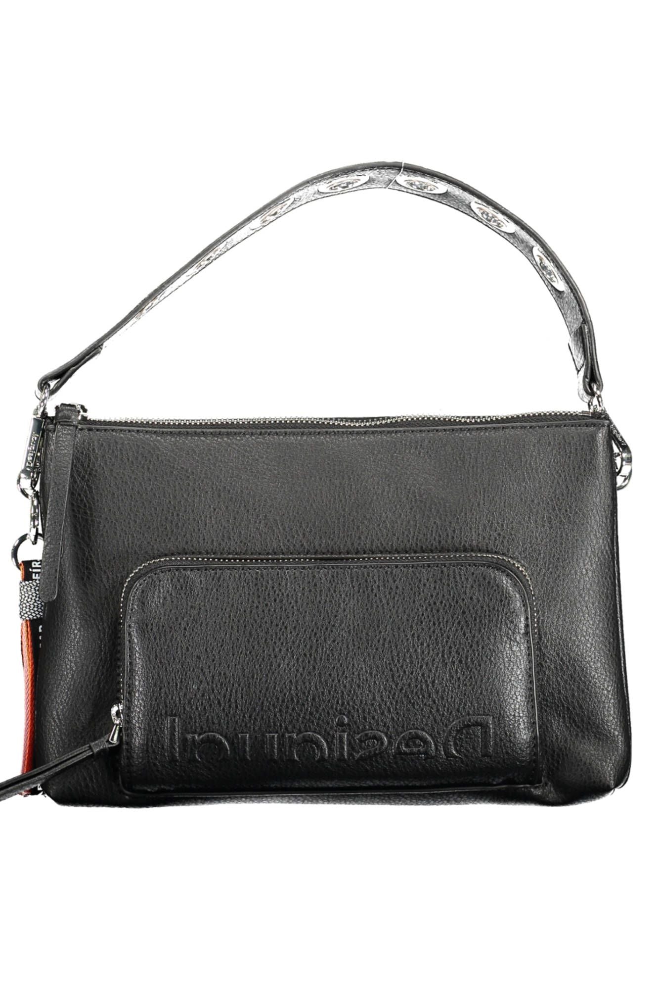 Desigual Chic Black Contrasting Details Handbag