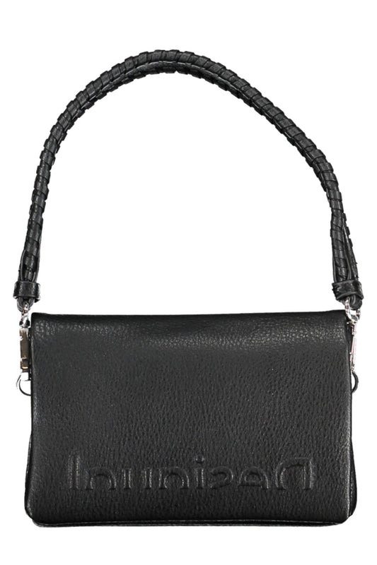 Desigual Elegant Triple Compartment Black Handbag