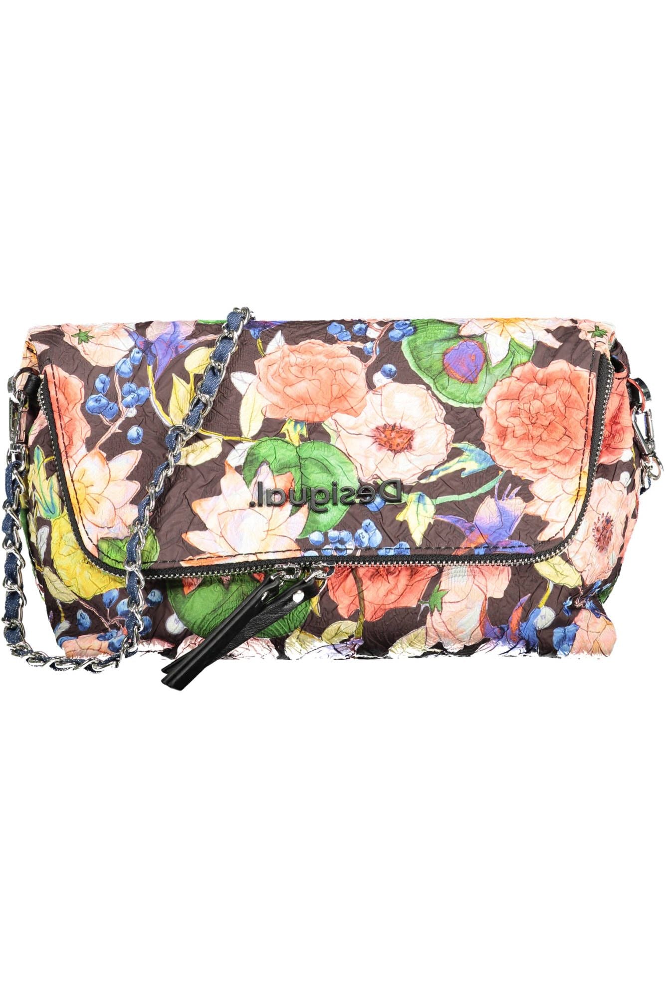 Desigual Chic Black Handbag with Versatile Straps