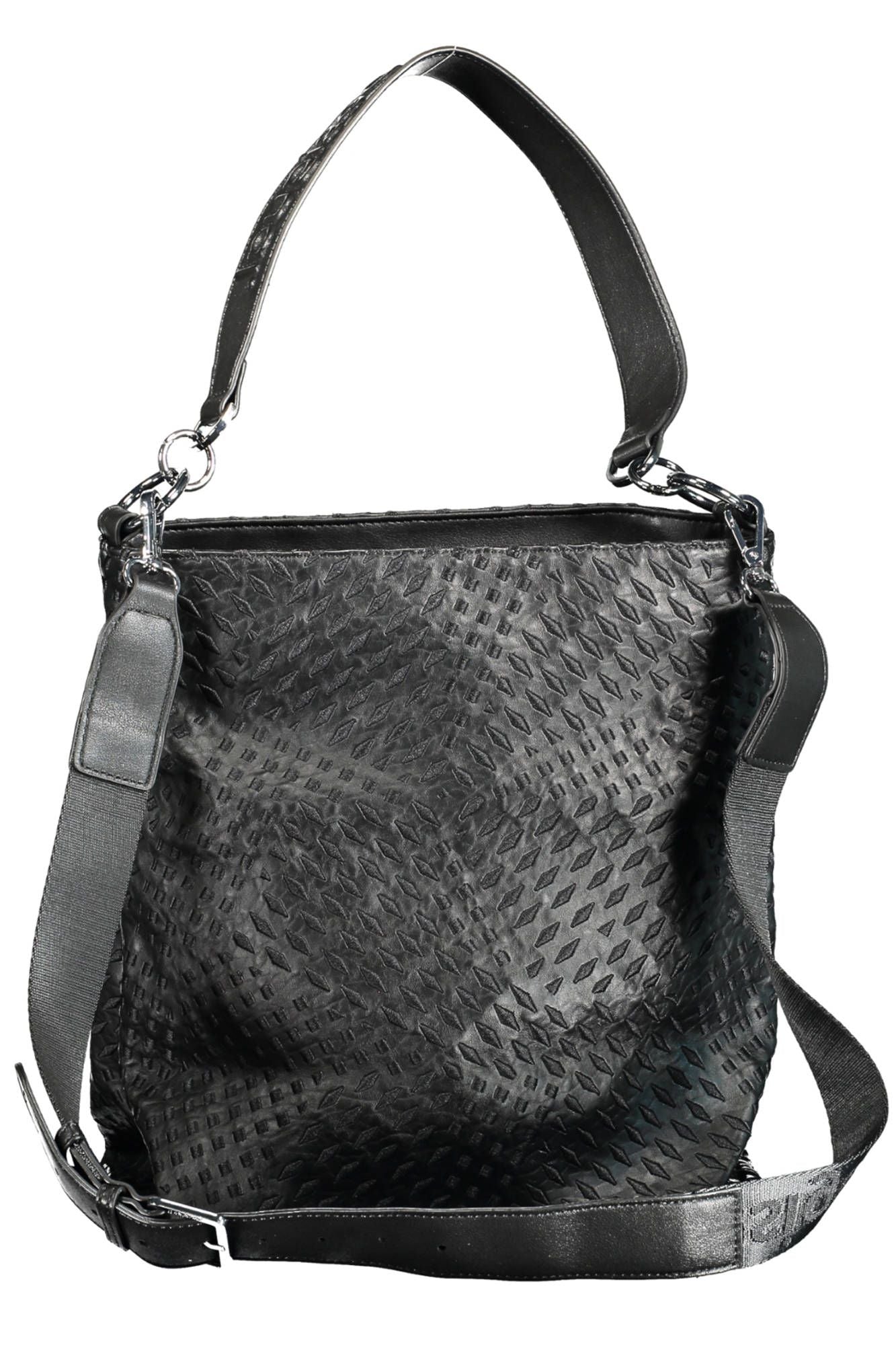 Desigual Chic Black Statement Handbag with Removable Strap